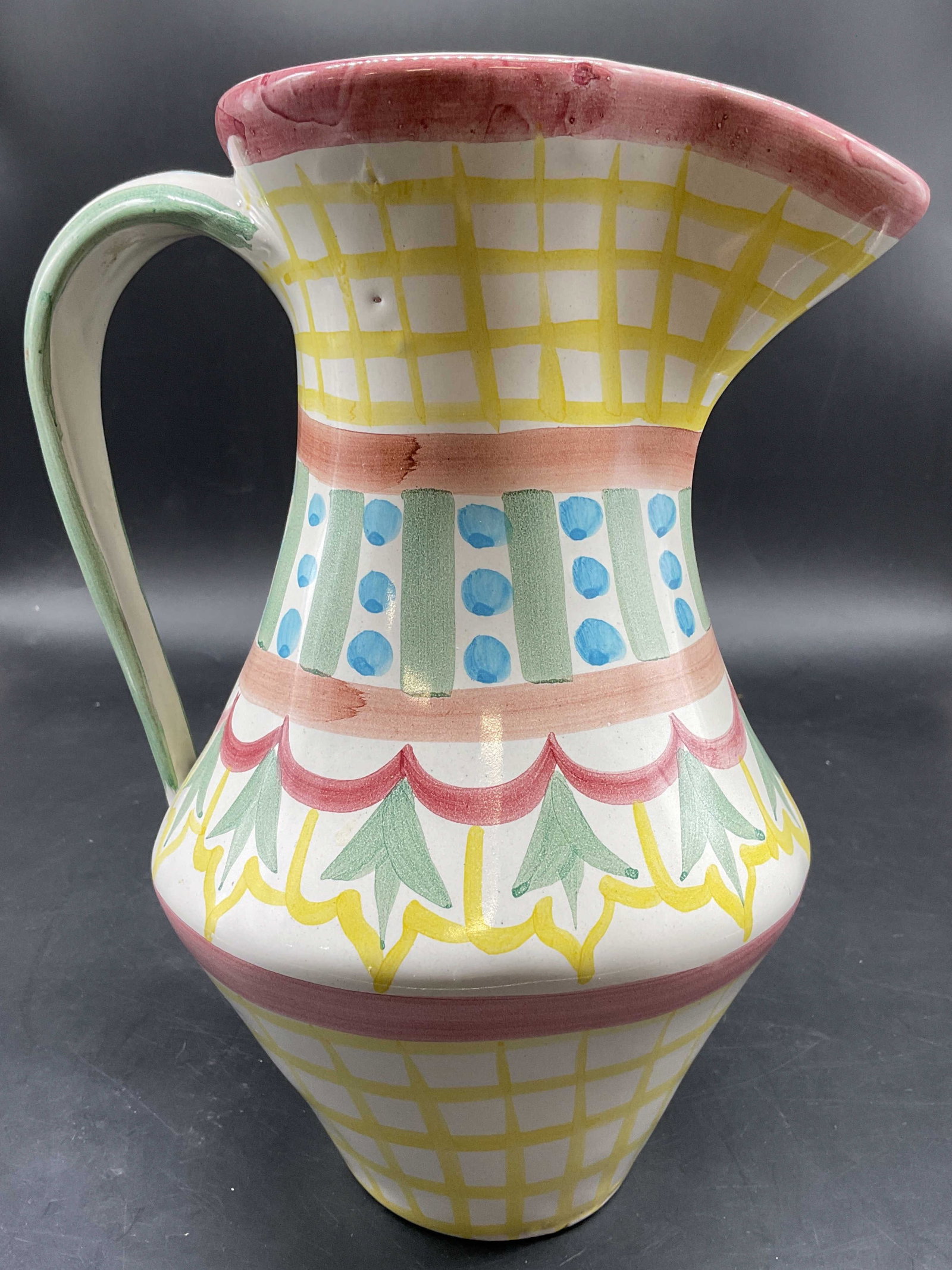Vntg MacKenzie Childs Art Pottery Pitcher (1 of 9)