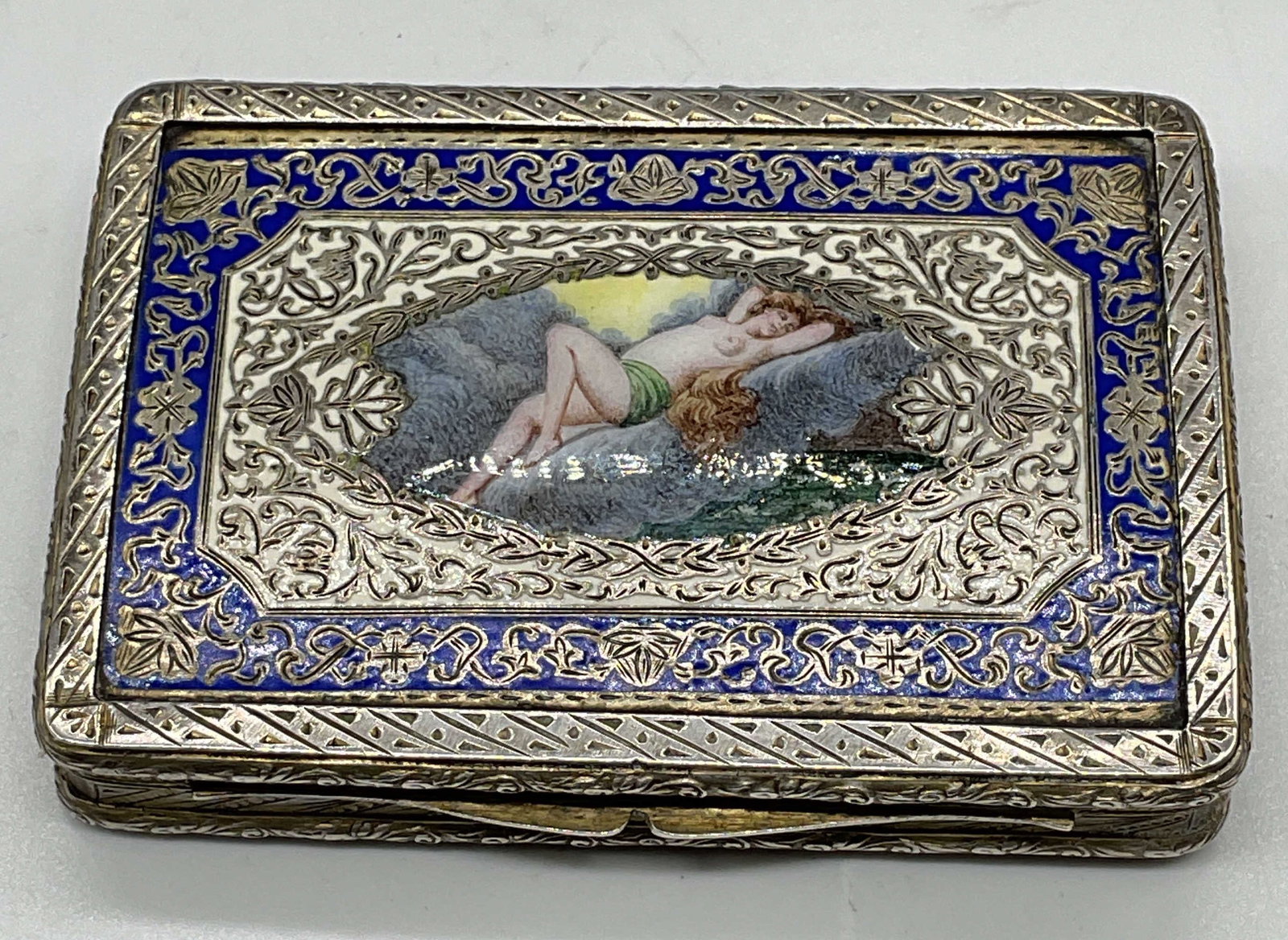 Antique European 800 Silver Enameled Box (1 of 9)