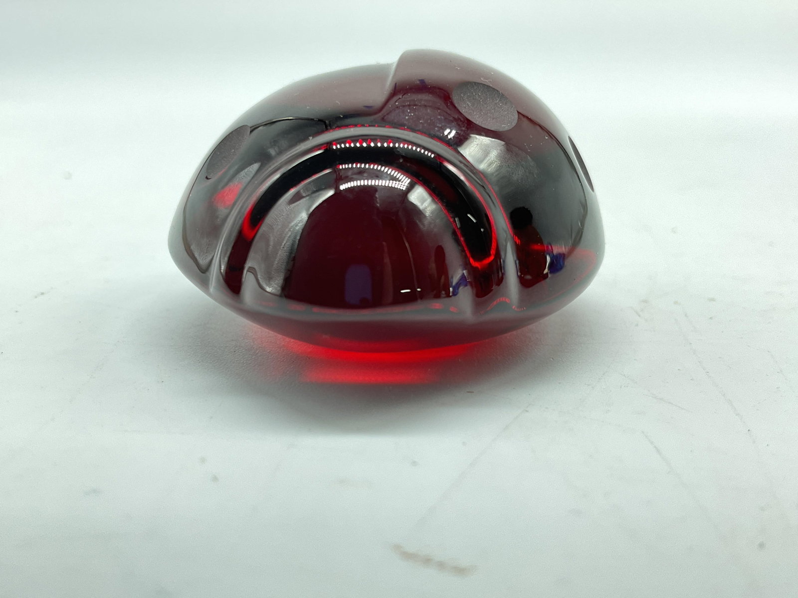 Baccarat Crystal Ruby Red Ladybug Paperweight - 2
