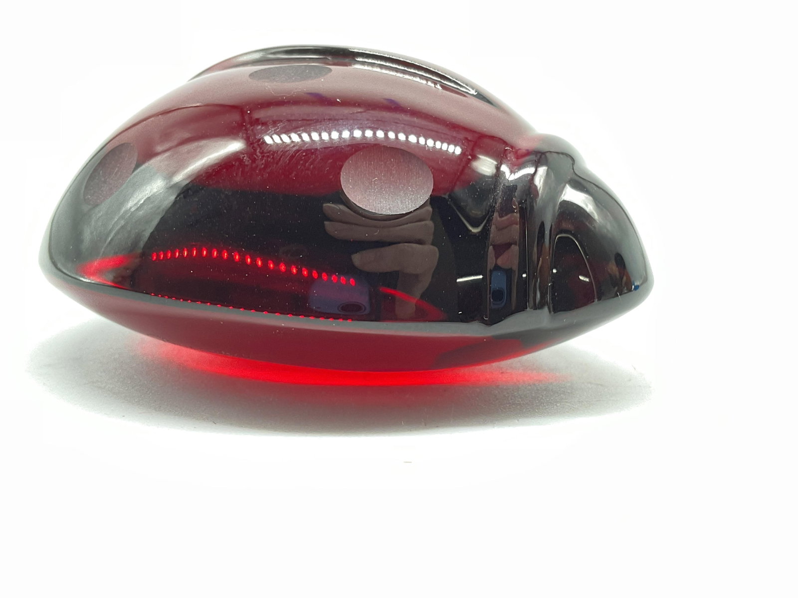Baccarat Crystal Ruby Red Ladybug Paperweight - 3