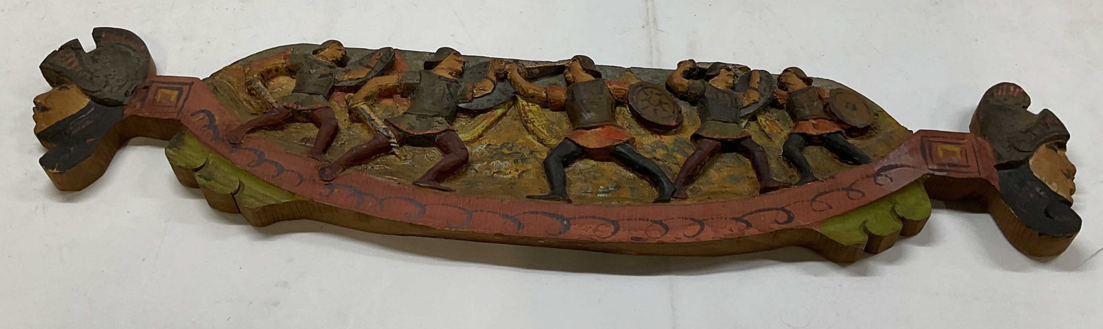 Antique C1800s Carved Painted CHIAVE Cart Key (1 of 15)
