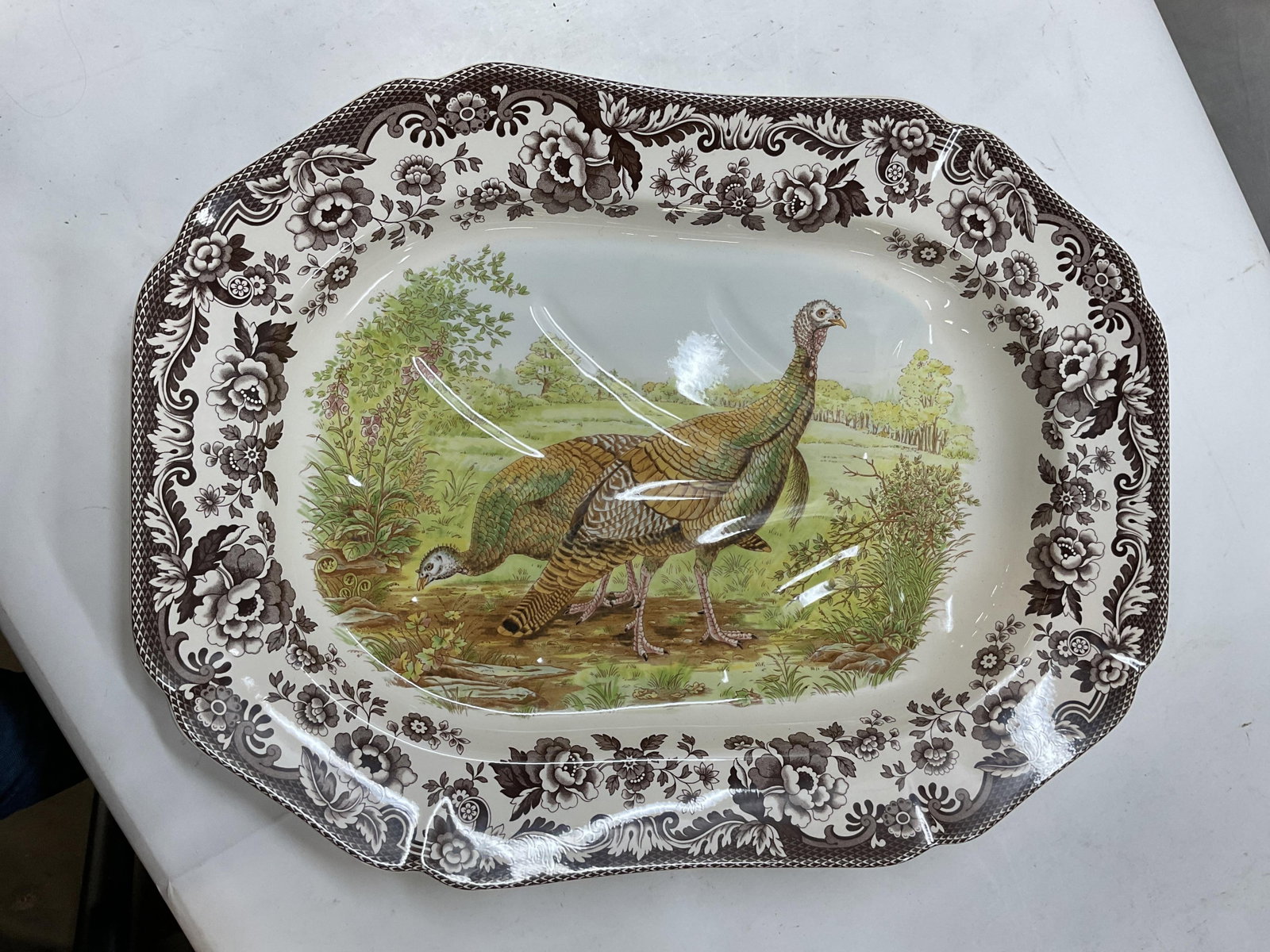 Spode Woodland Octagonal Serving Platter, Eng - 2