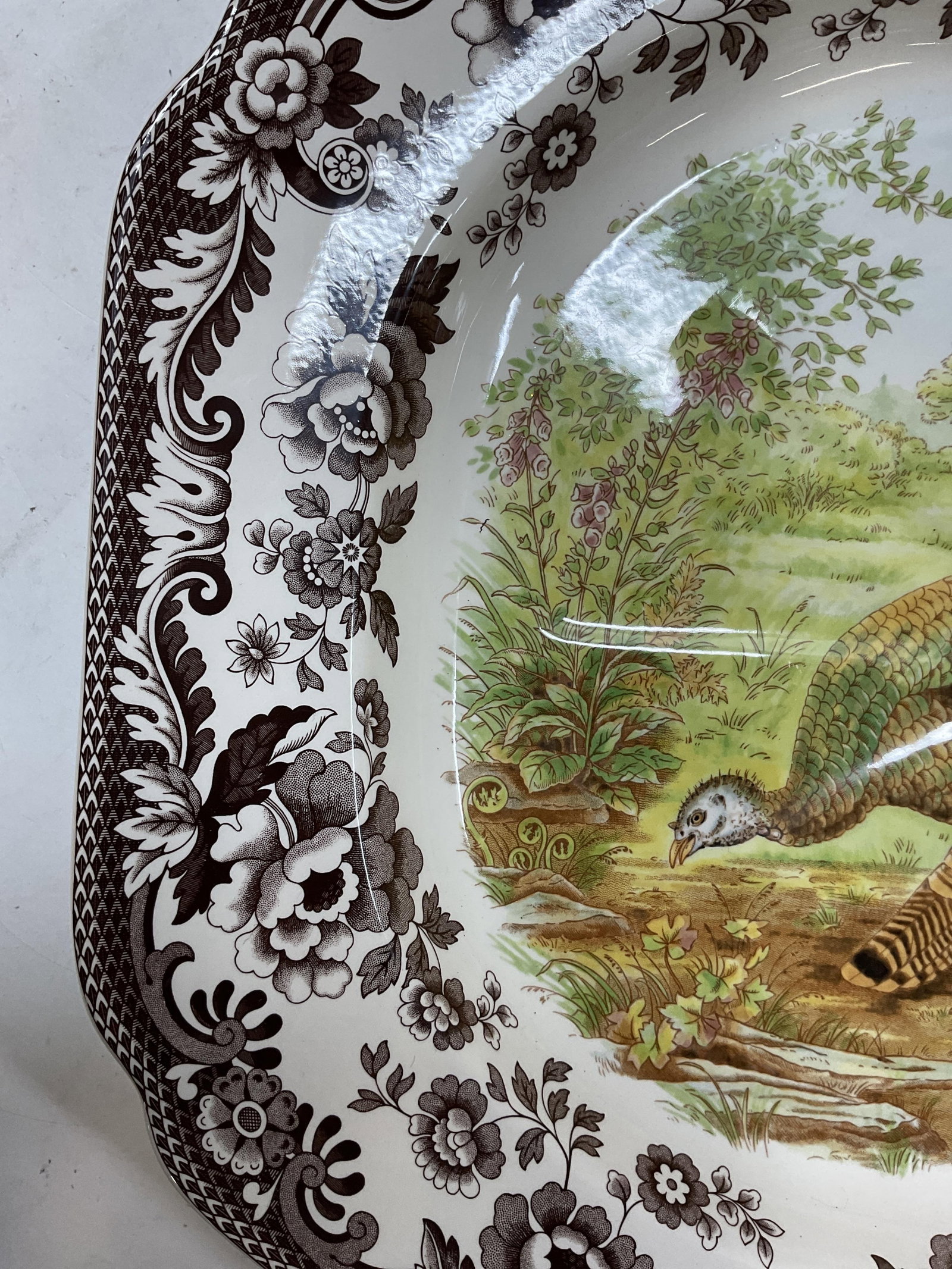 Spode Woodland Octagonal Serving Platter, Eng - 3