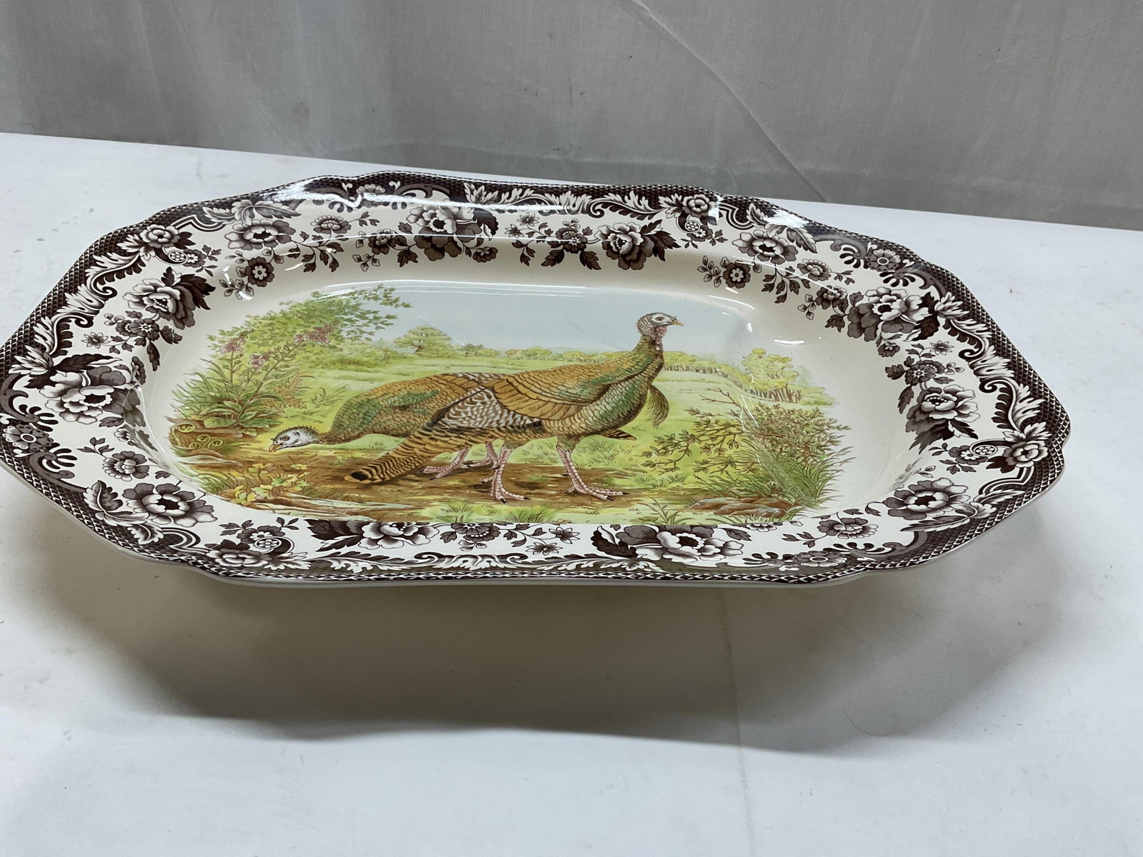 Spode Woodland Octagonal Serving Platter, Eng - 8