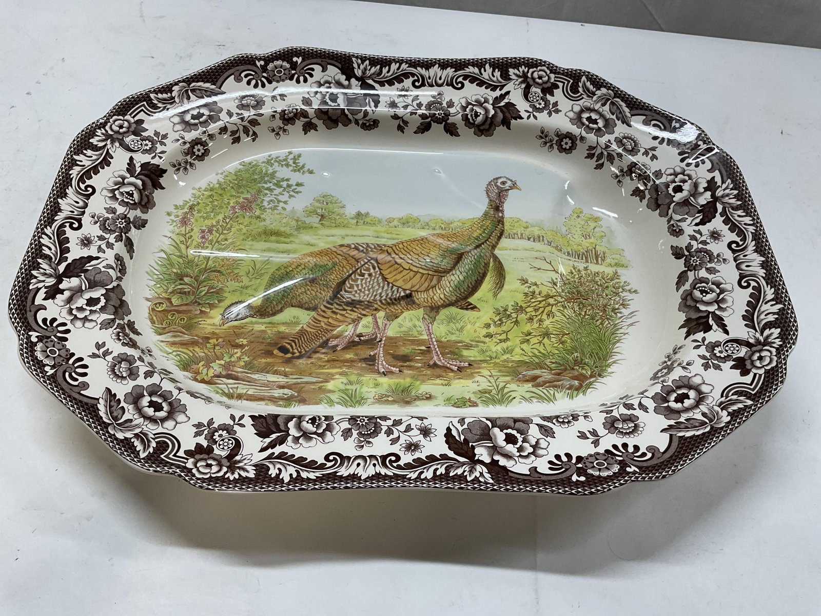 Spode Woodland Octagonal Serving Platter, Eng - 9