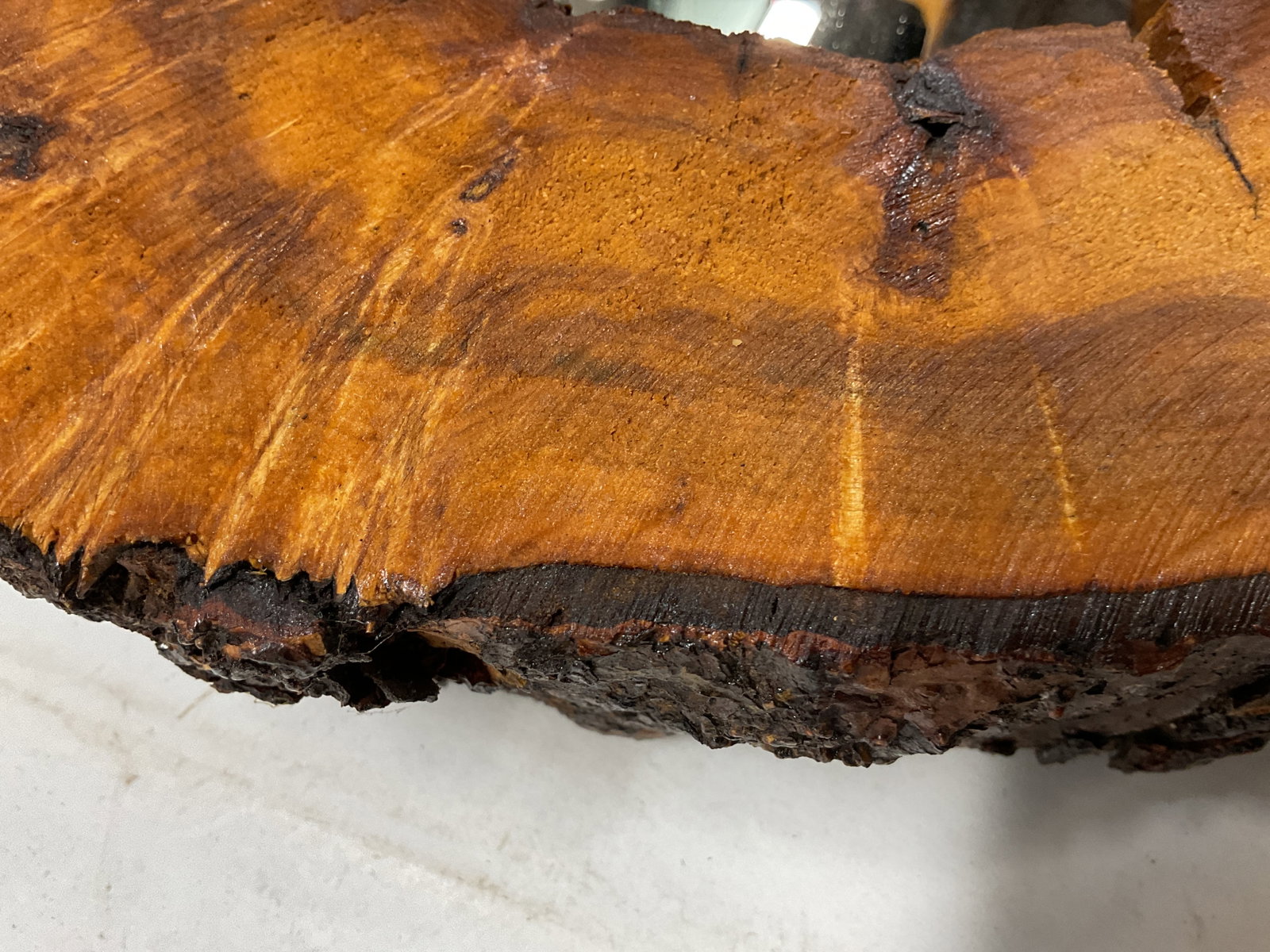 Rustic Hollow Log Live Edge Mirror - 11