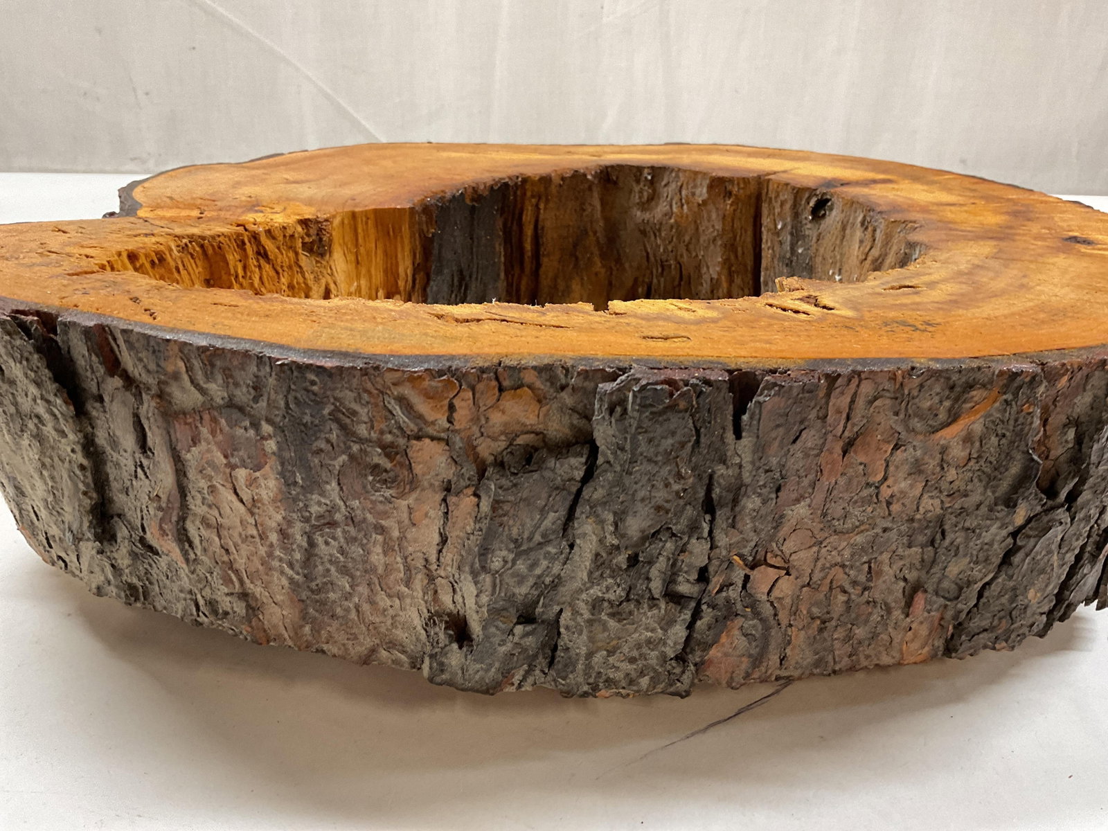 Rustic Hollow Log Live Edge Mirror - 2
