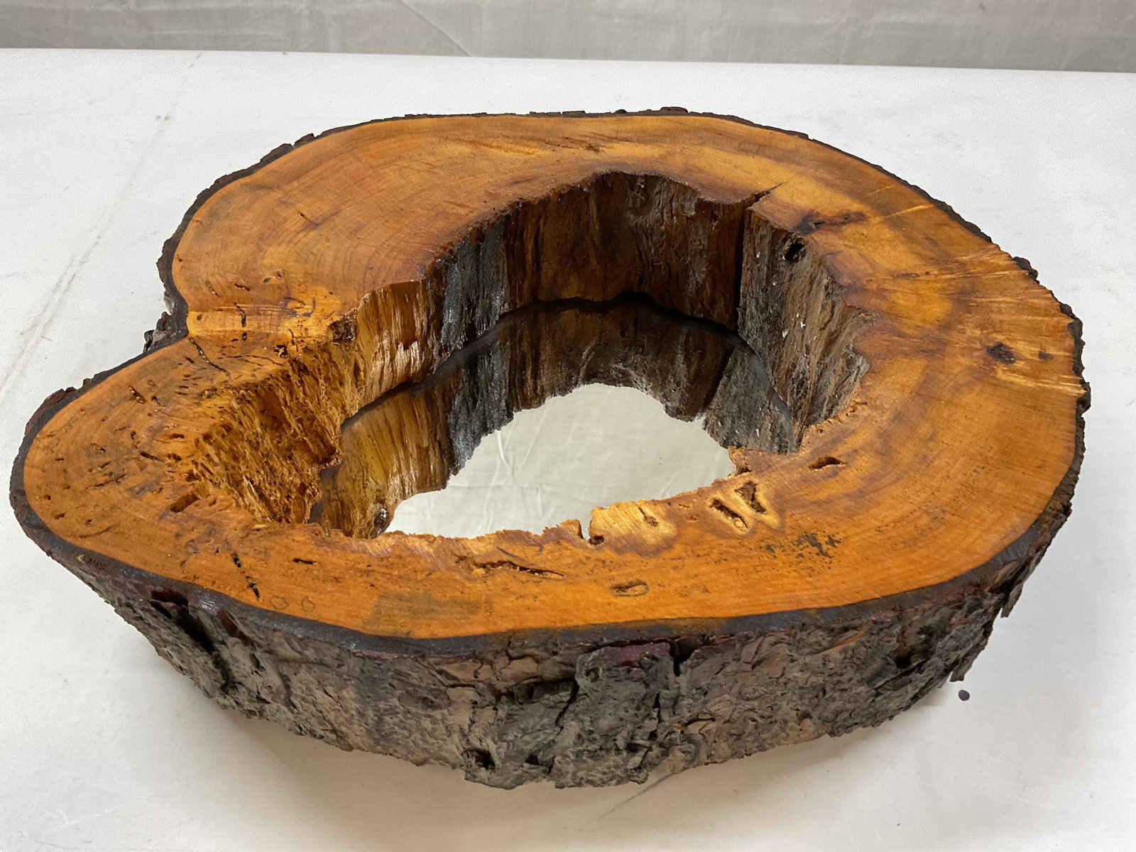 Rustic Hollow Log Live Edge Mirror - 3