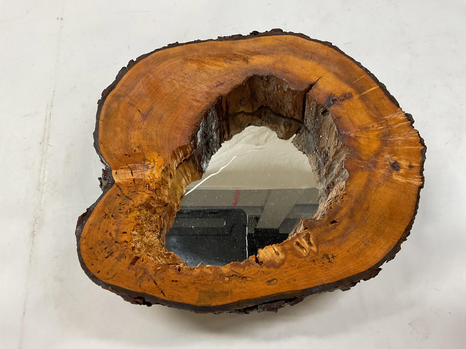 Rustic Hollow Log Live Edge Mirror - 4