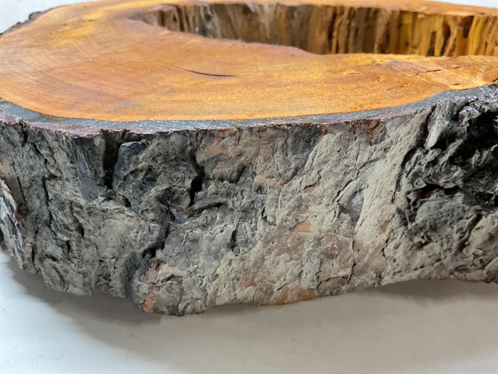 Rustic Hollow Log Live Edge Mirror - 8