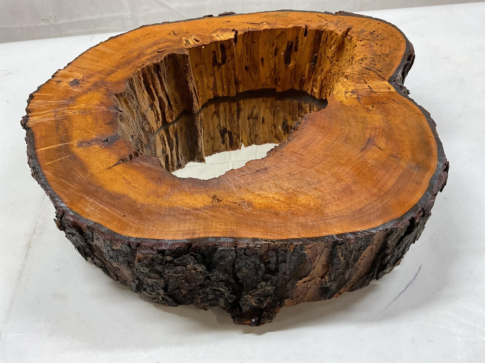 Rustic Hollow Log Live Edge Mirror - 9