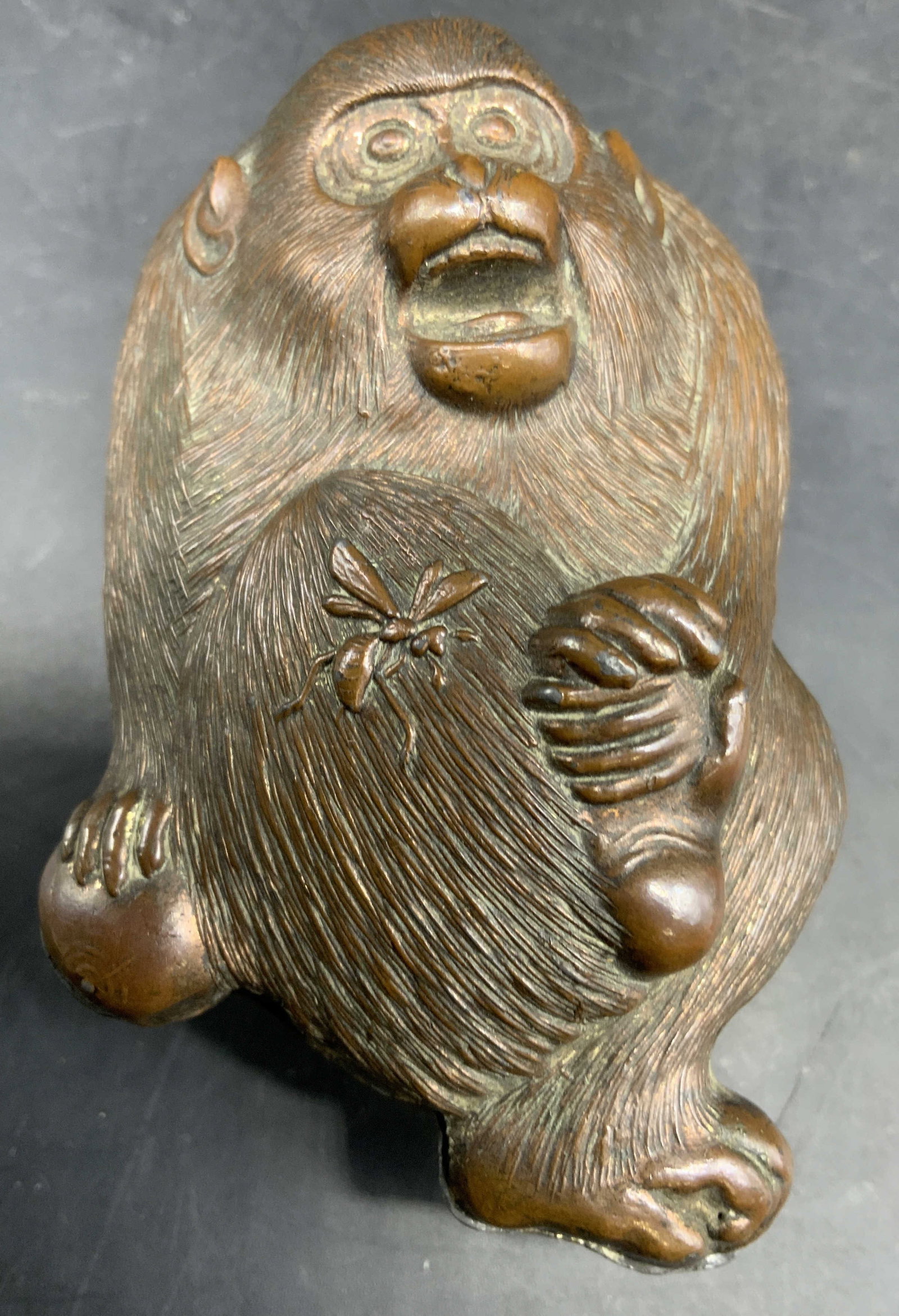 Antique Japanese Copper Brass Monkey Box, Meiji (1 of 9)