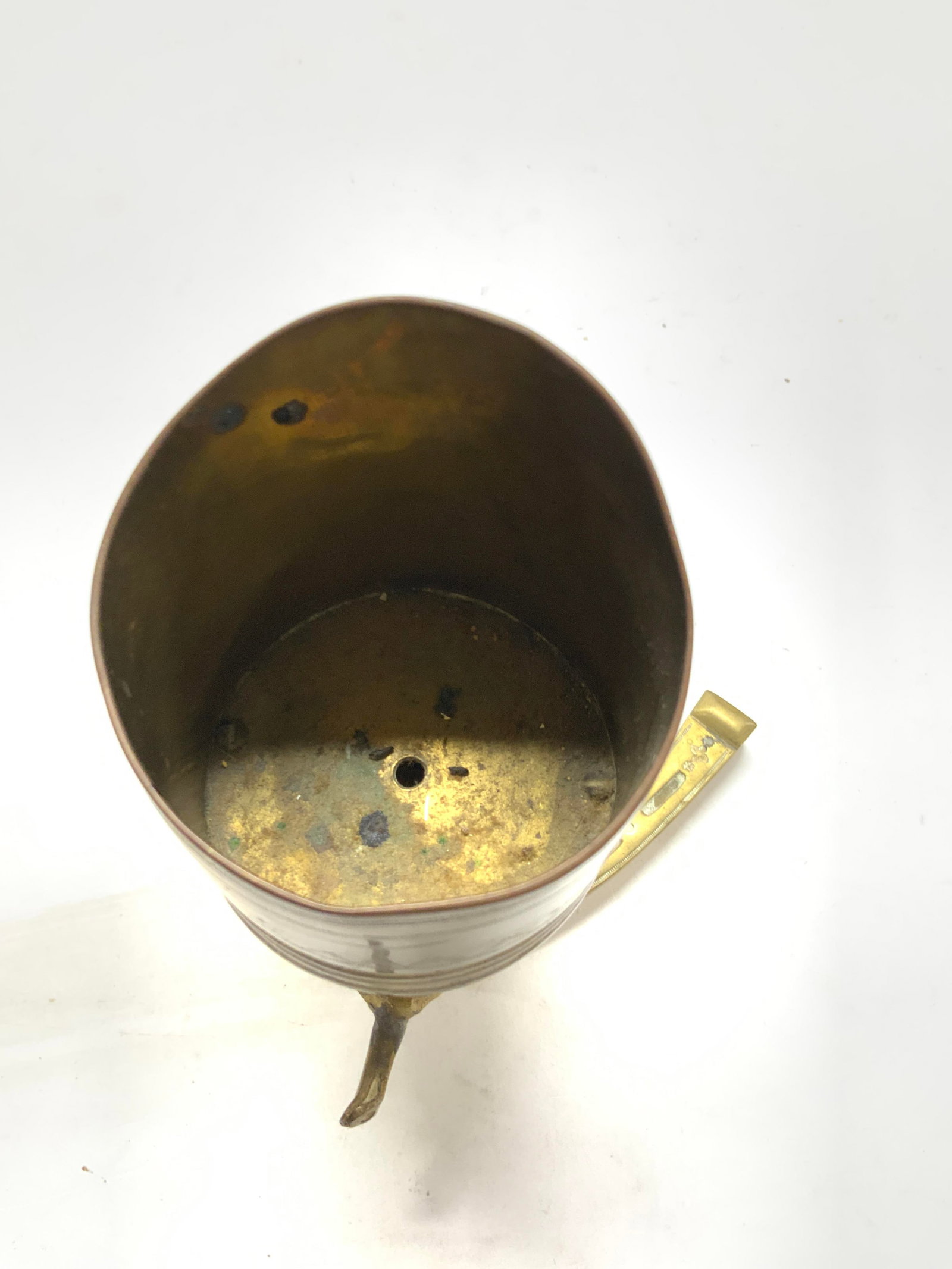 Antique Solid Brass Hussar Boot Desk Organizer, - 9