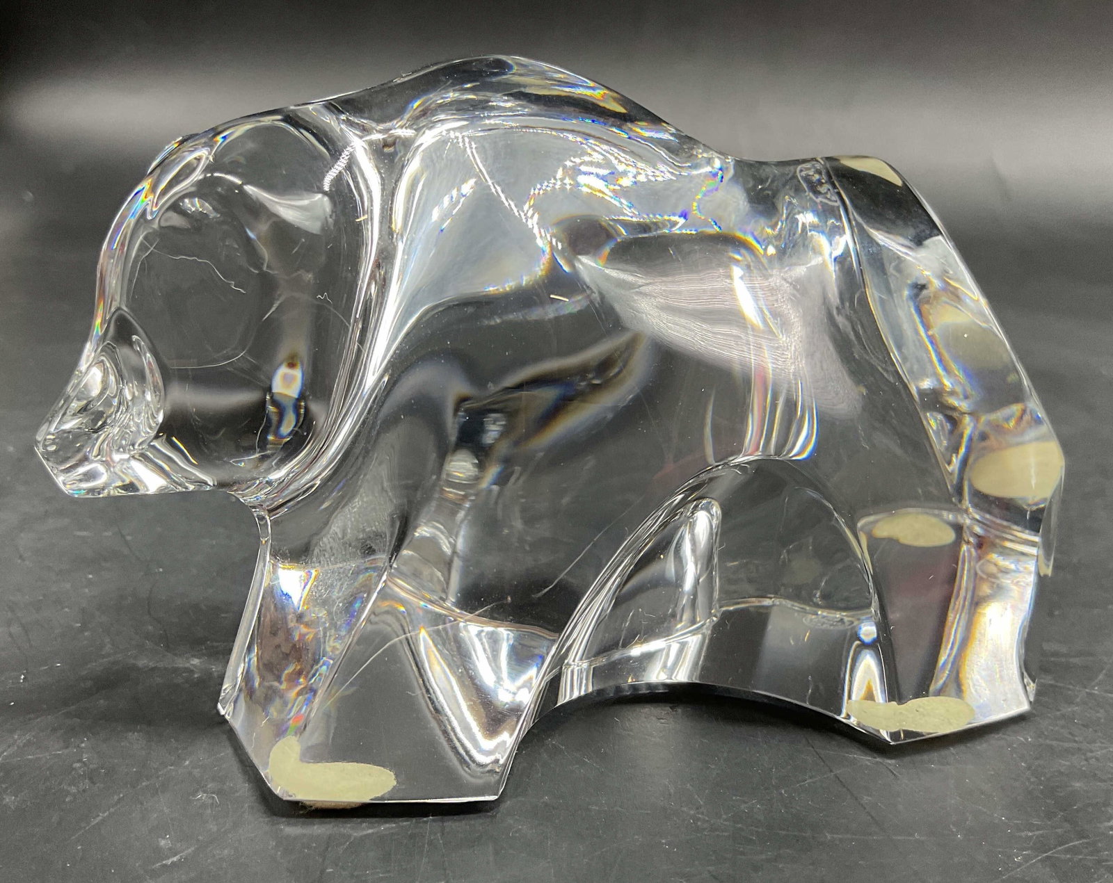 Baccarat signed Crystal Art Glass Bear, FR (1 of 10)