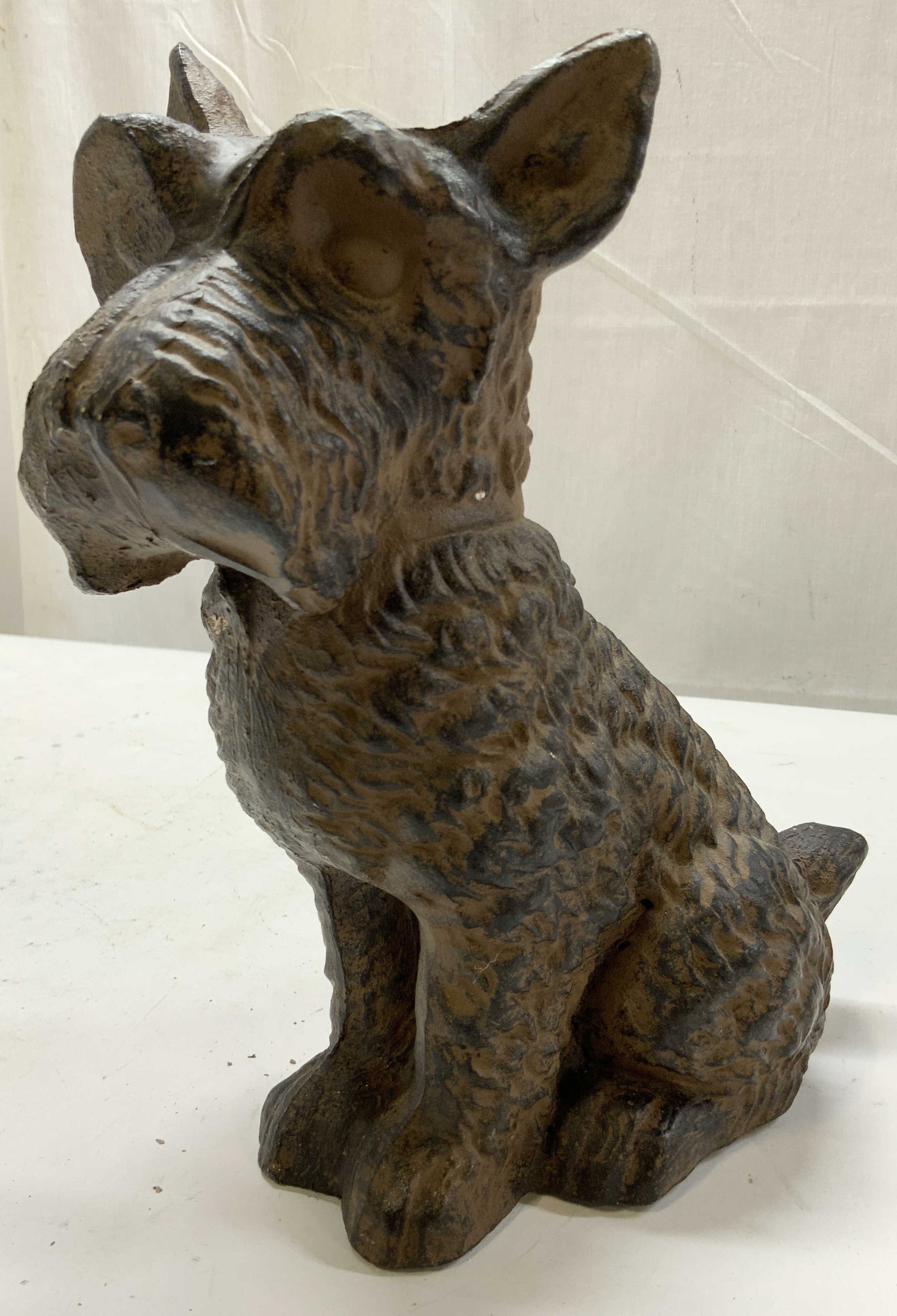 Antique Cast Iron Terrier Dog Sculptural (1 of 14)
