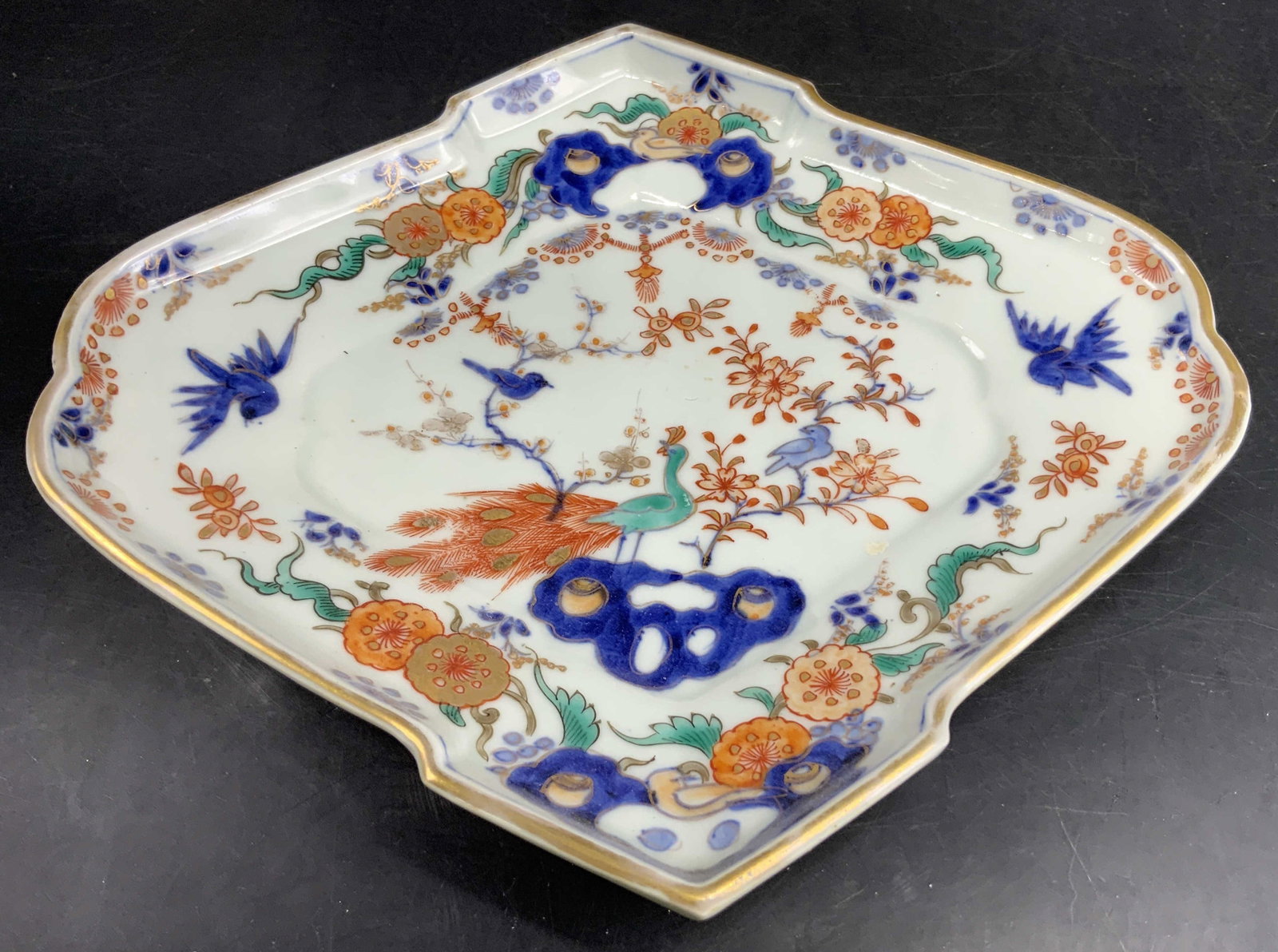 Antq Sgnd Chinoiserie Peacock Porc Platter (1 of 13)