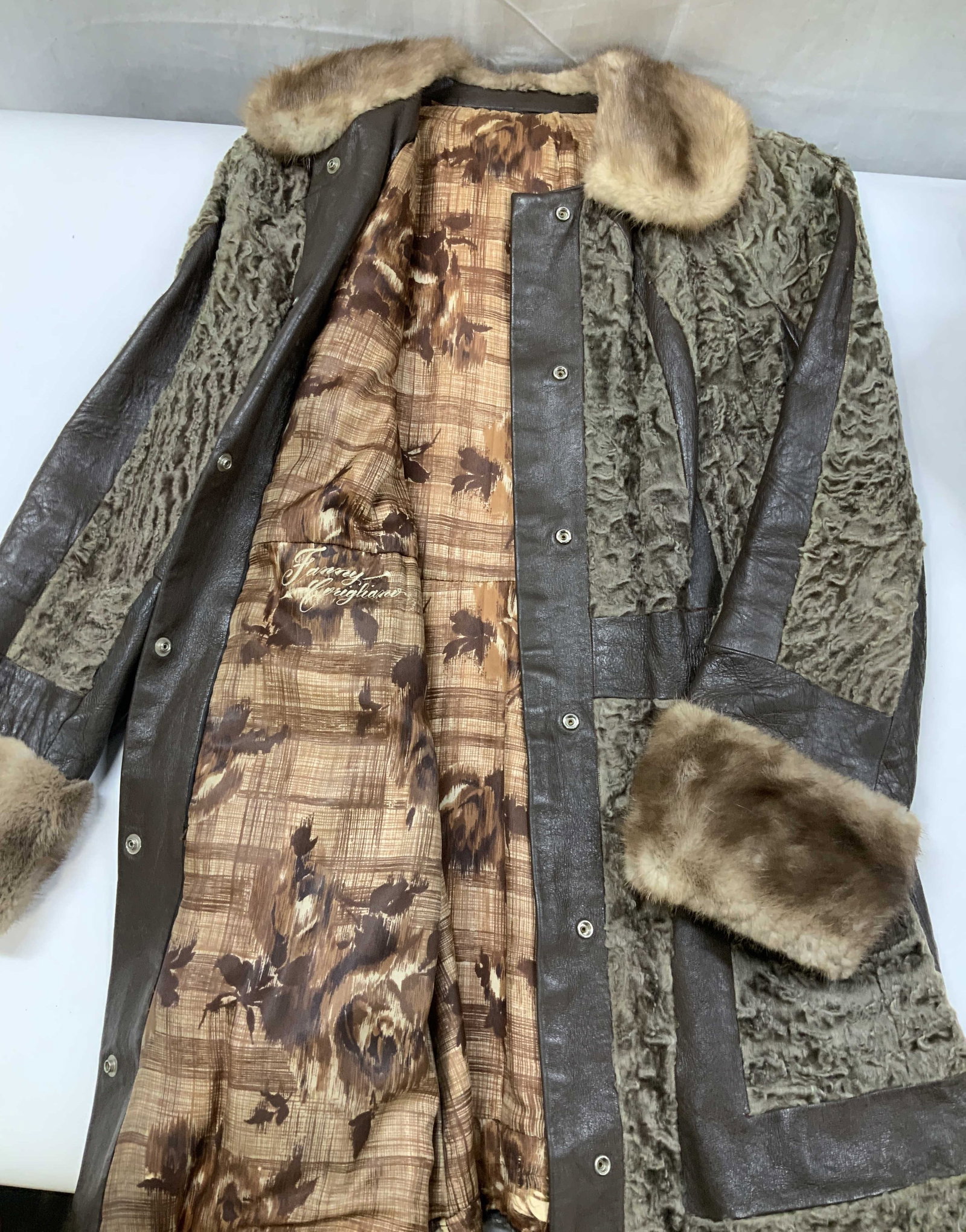 Vntg Fanny Corigliano multi textured coat (1 of 6)