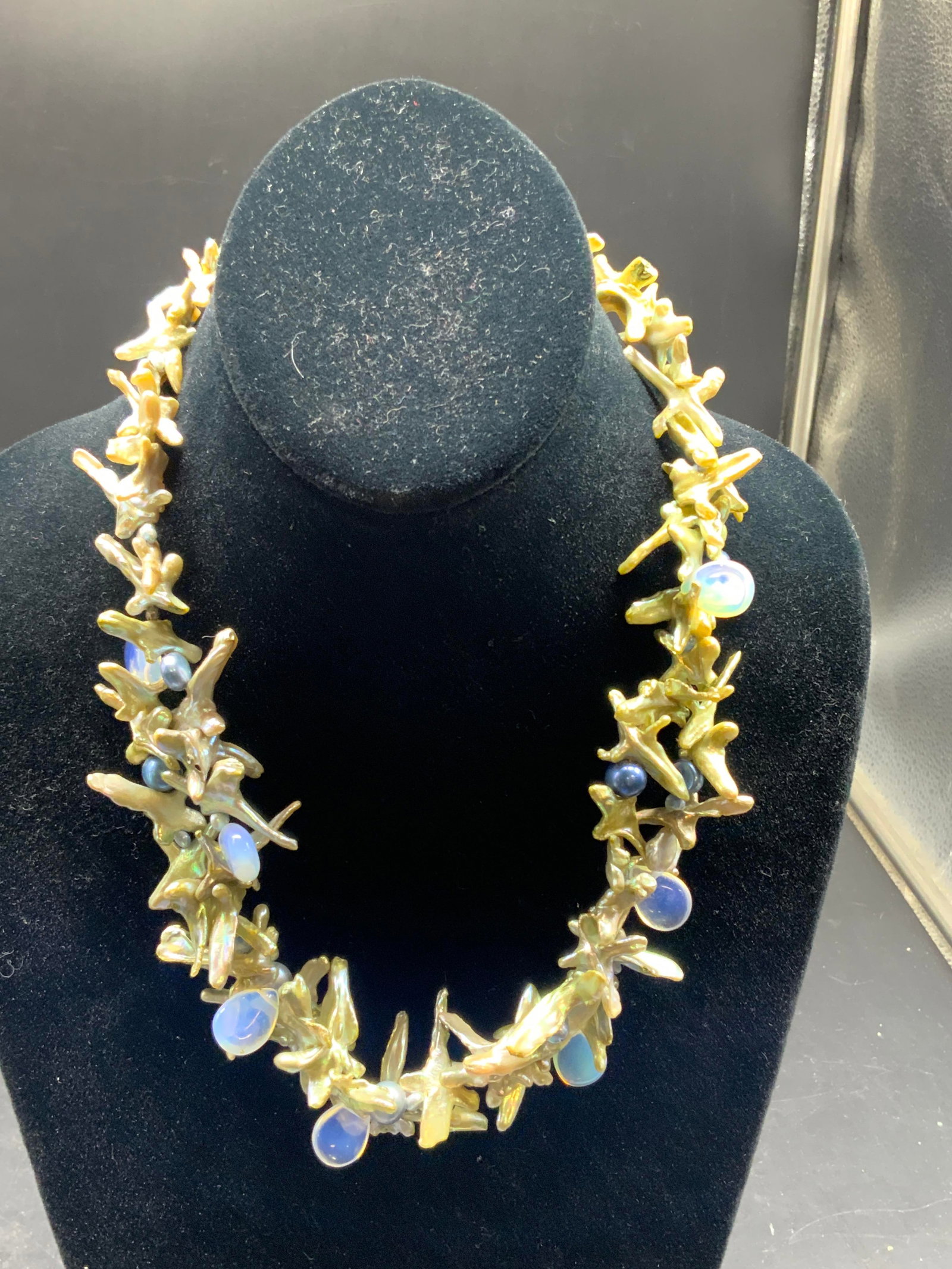 Statement Necklace Baroque Fresh Water Pearls - 10