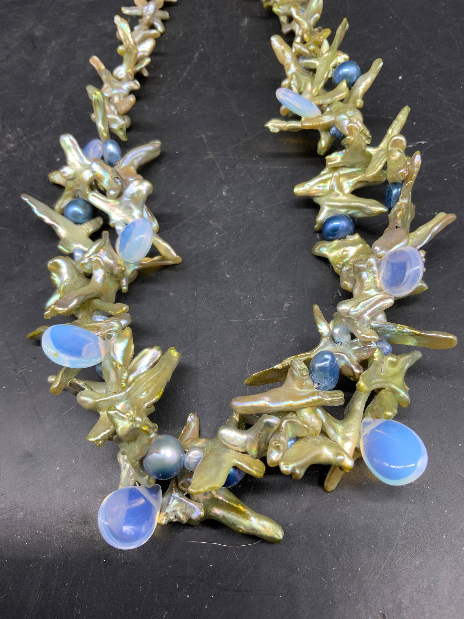 Statement Necklace Baroque Fresh Water Pearls - 8