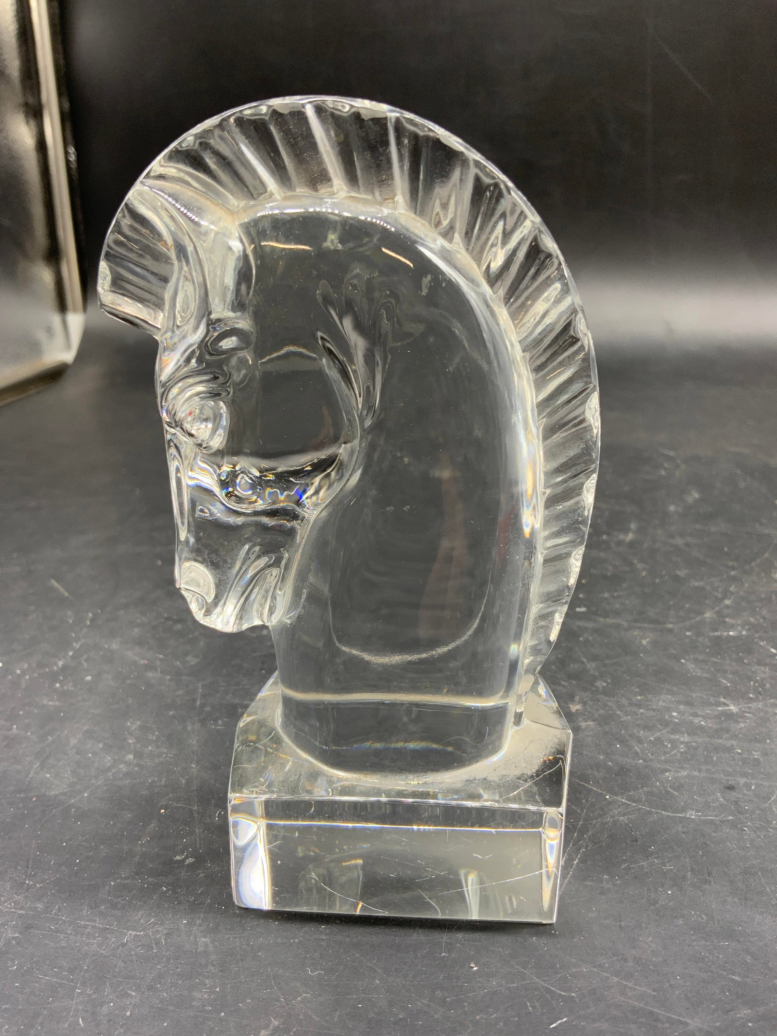 Sgnd Steuben Solid Crystal Horse Head - 4
