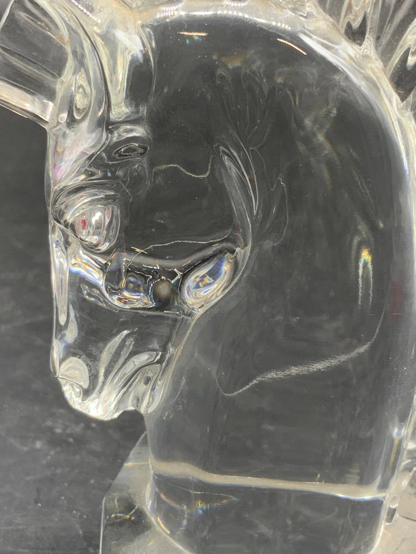 Sgnd Steuben Solid Crystal Horse Head - 6