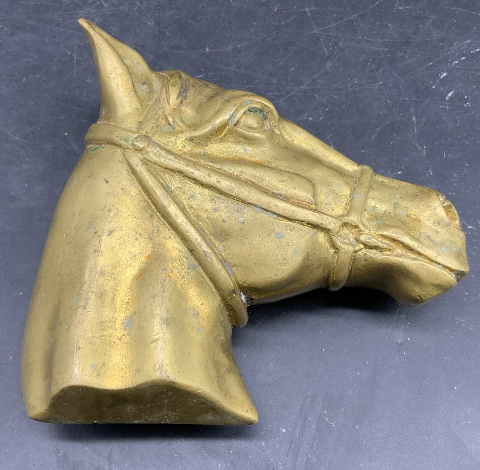 Gilt Bronze Horse Head Figural (1 of 12)