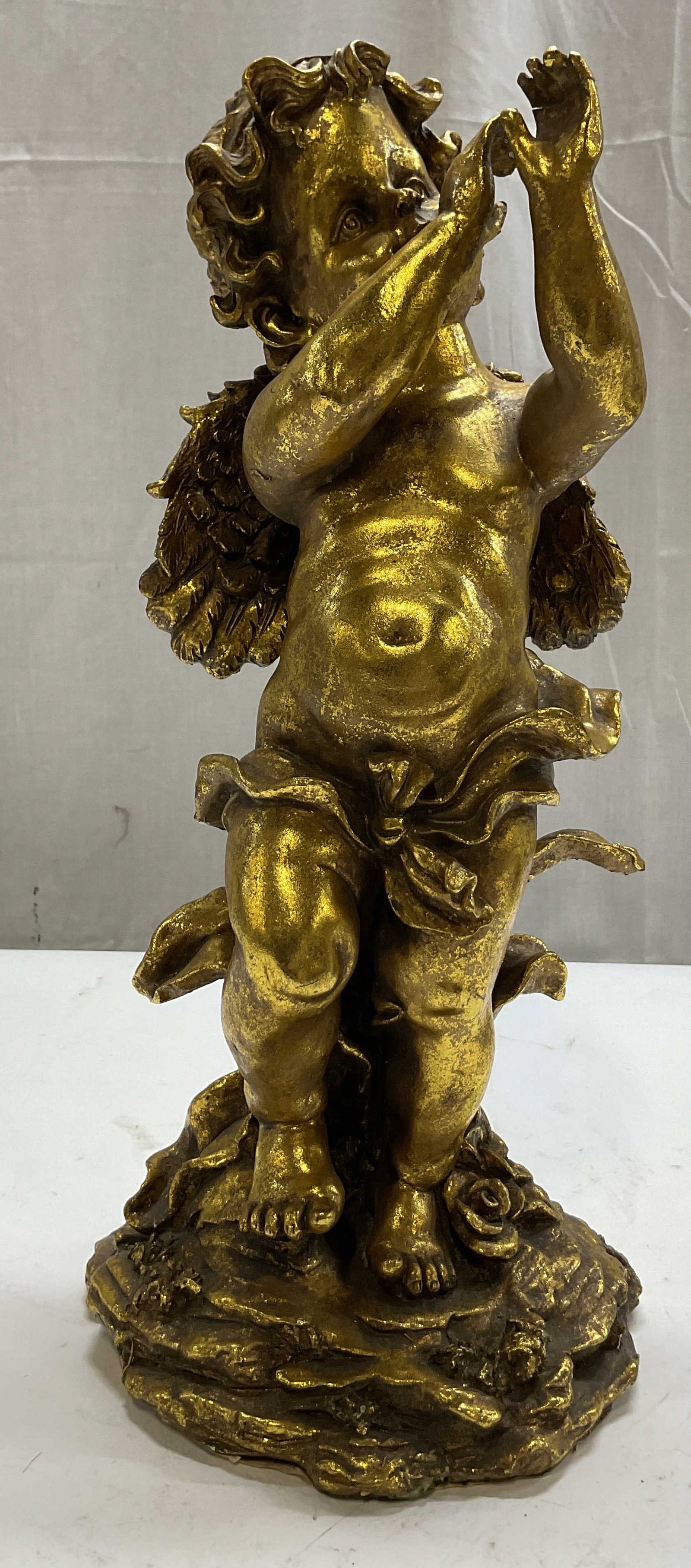 Vintage Rococo Style Gilt Resin Cherub Figure (1 of 9)