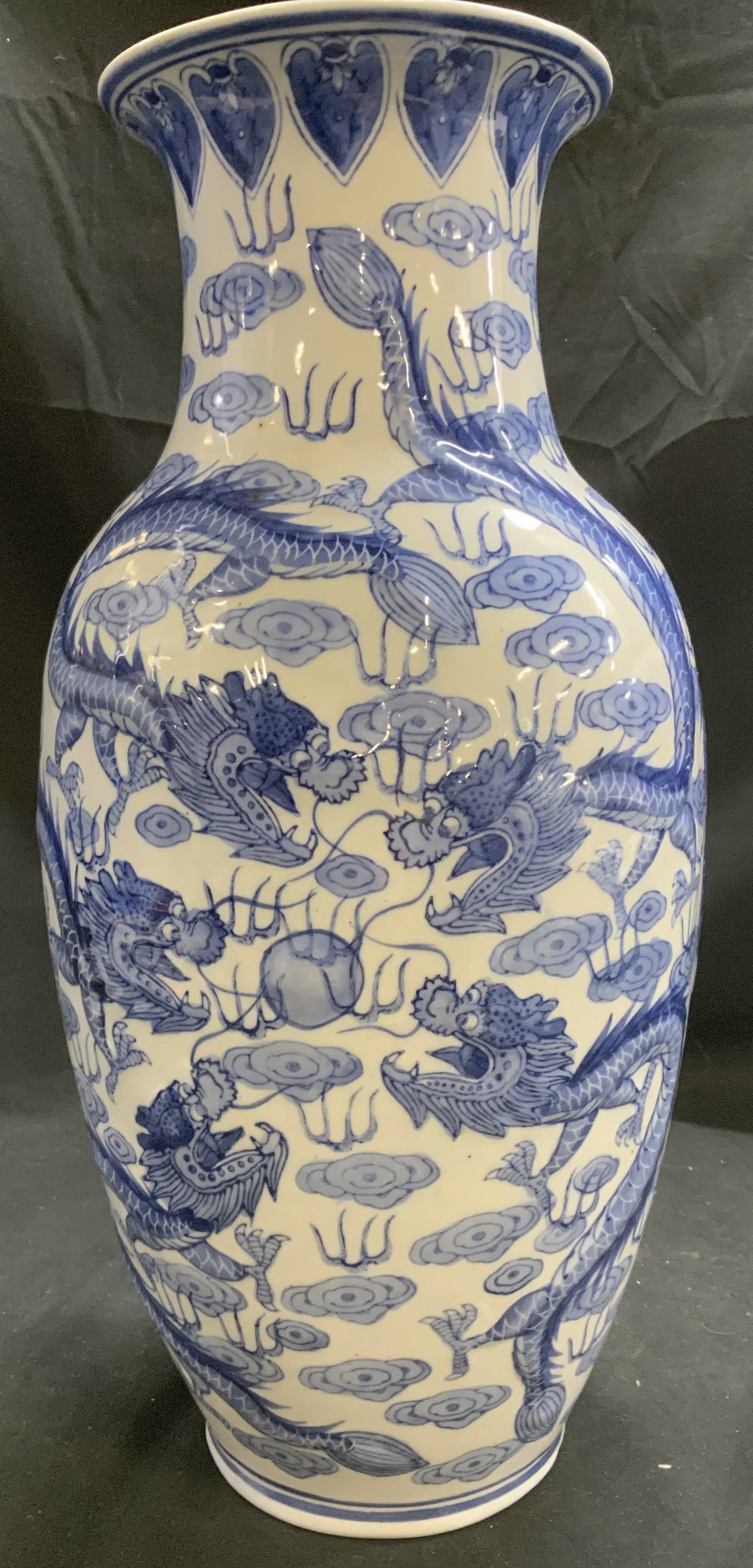 Blue and White Asian Porcelain Dragon Vase (1 of 13)