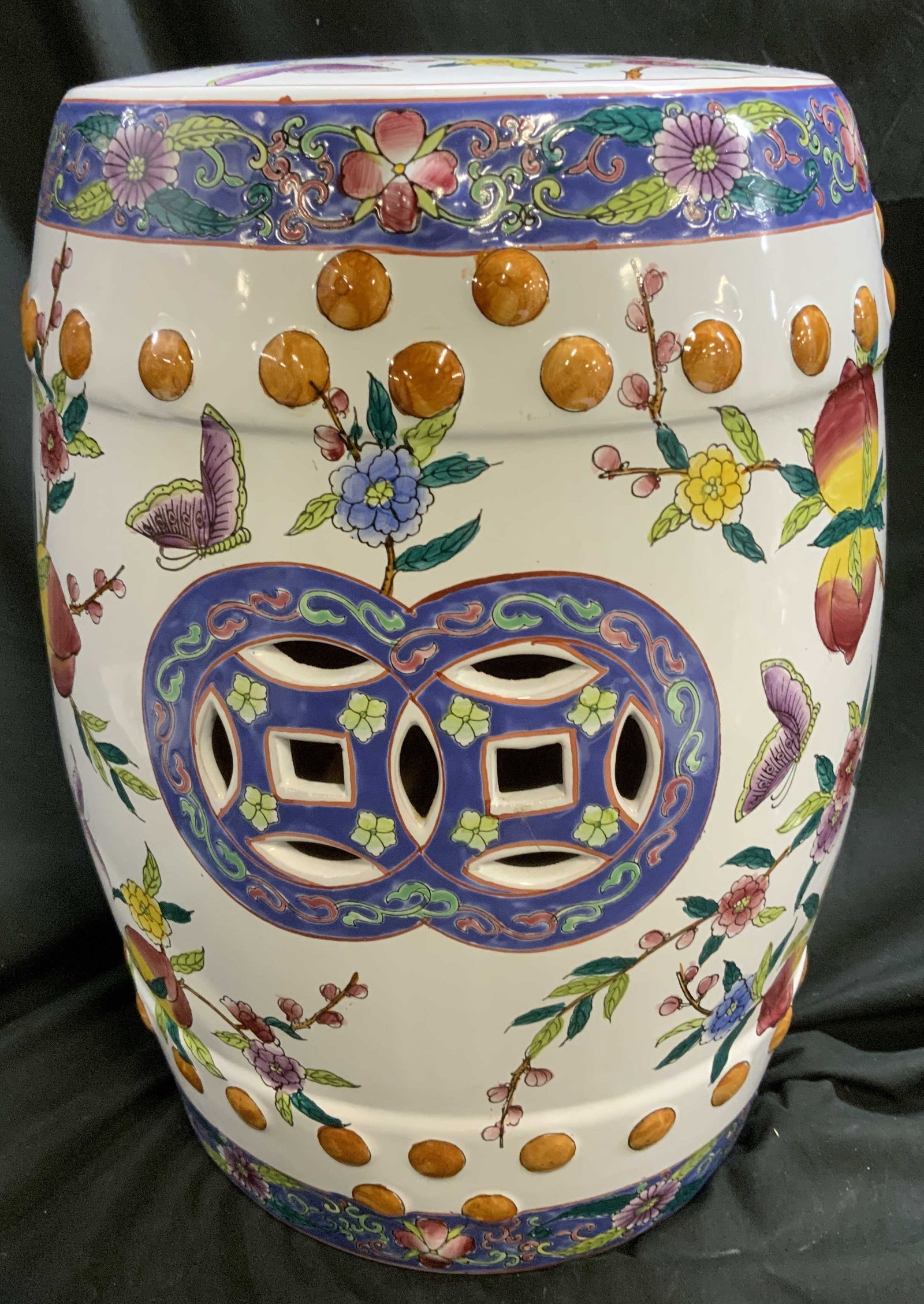 Chinese Famille Rose Porcelain Garden Stool (1 of 7)
