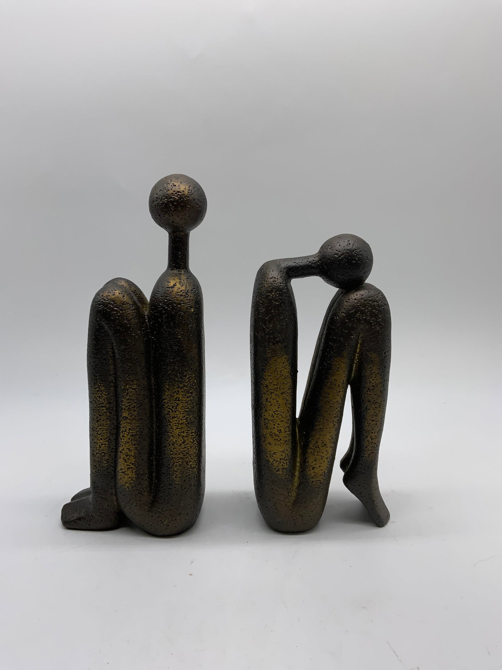 Modern Abstract The Thinker Bookends - 2