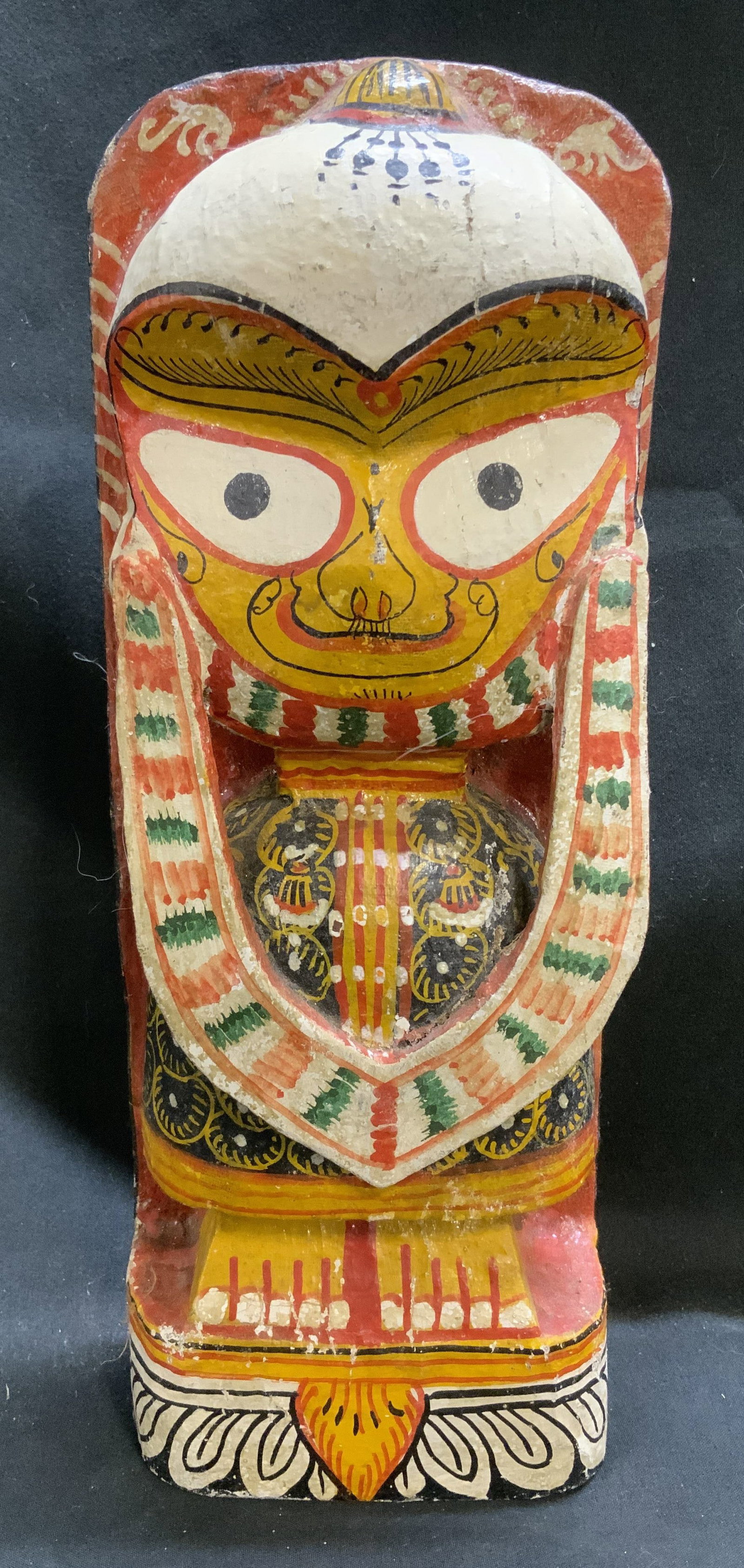 Indian God Wooden Folk Art Sculpture (1 of 7)