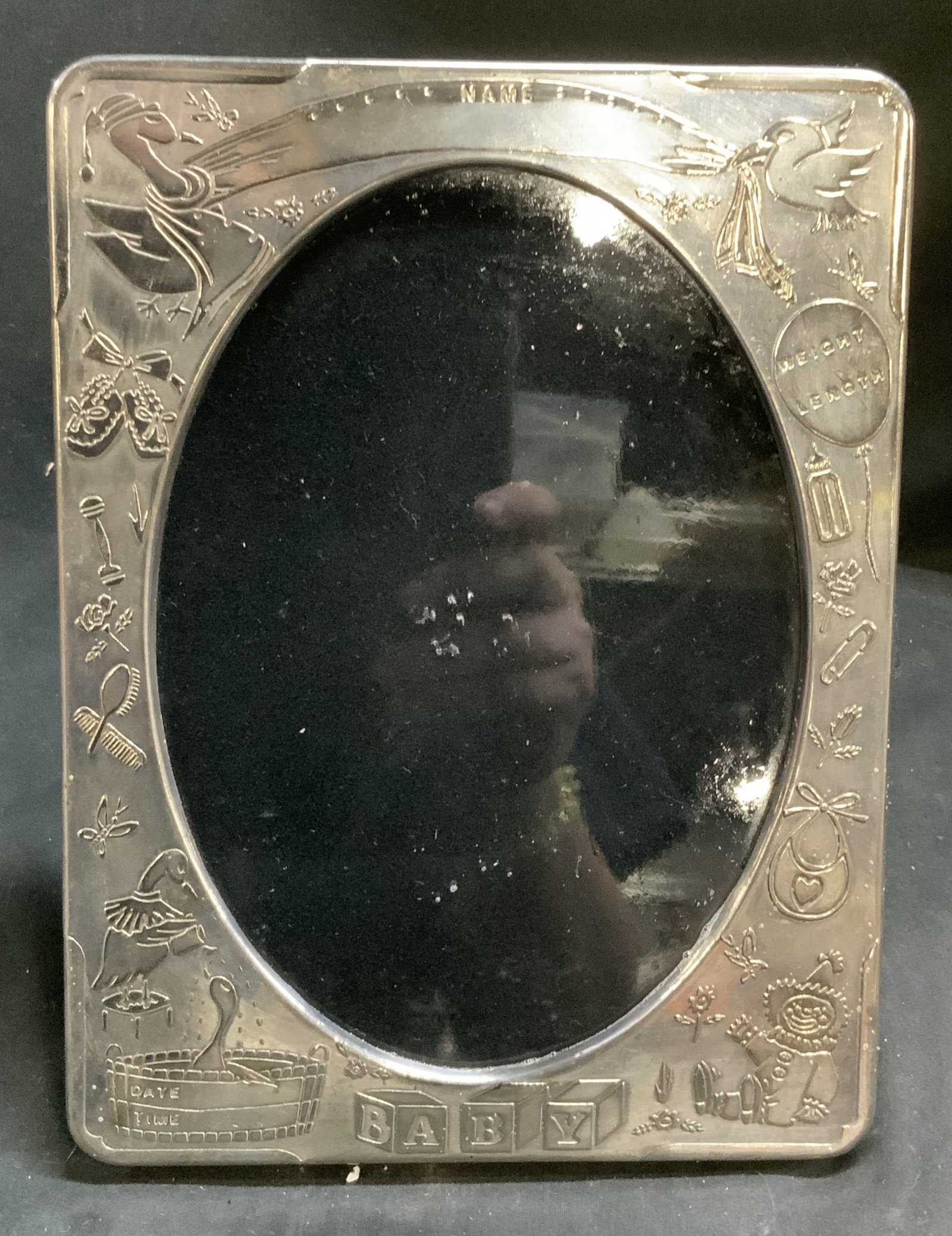 Vintage Silver-Plated Baby Picture Frame (1 of 6)