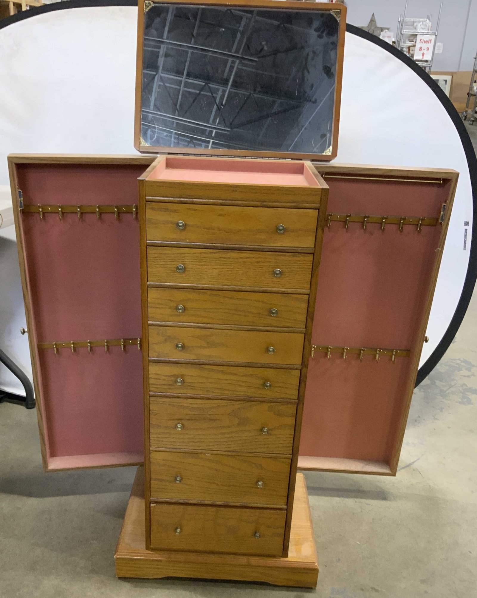 Free standing wood Jewelry Armoire (1 of 8)