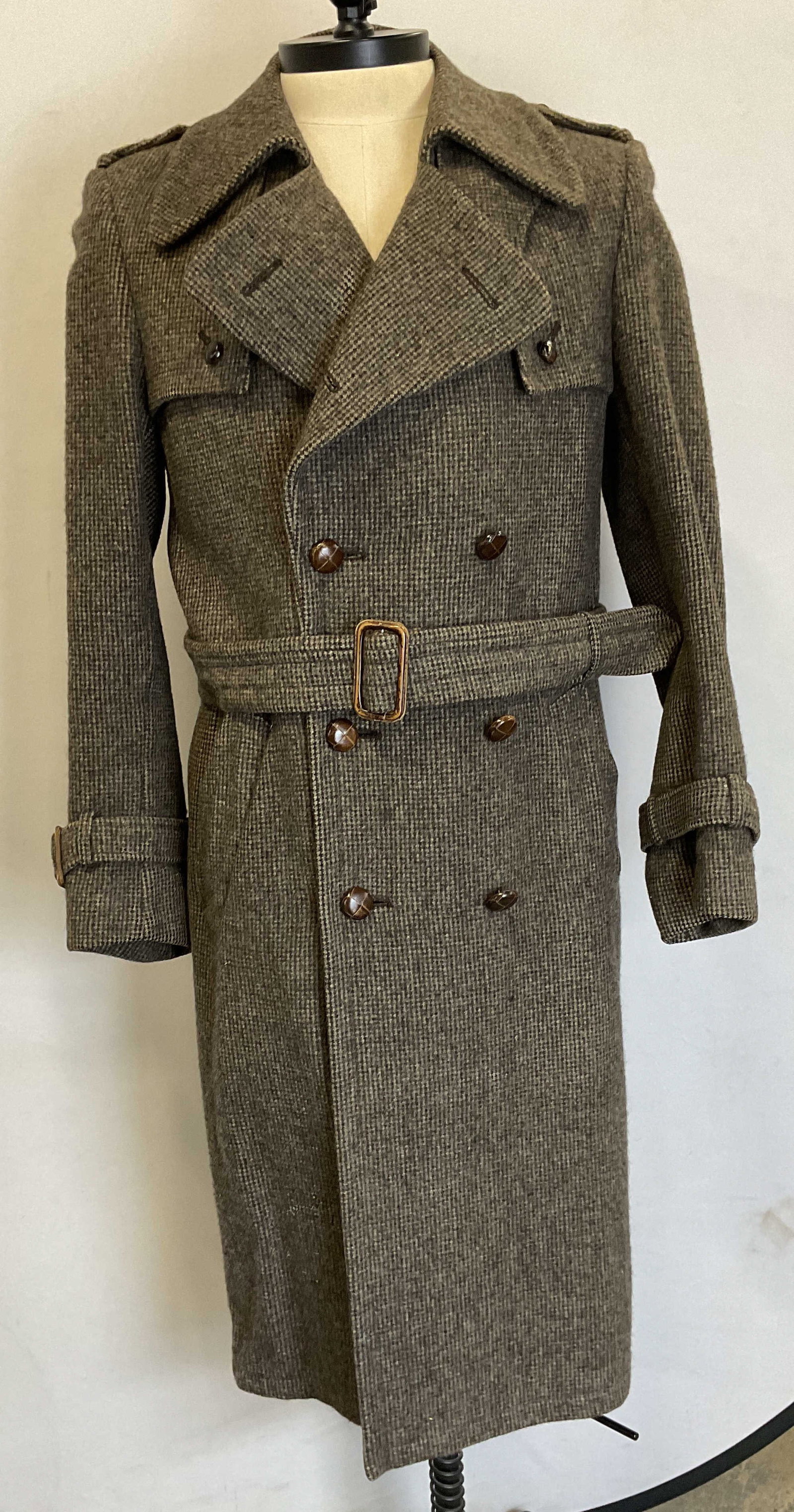 Vntg LUXA DOR wool trench coat , Italy (1 of 9)