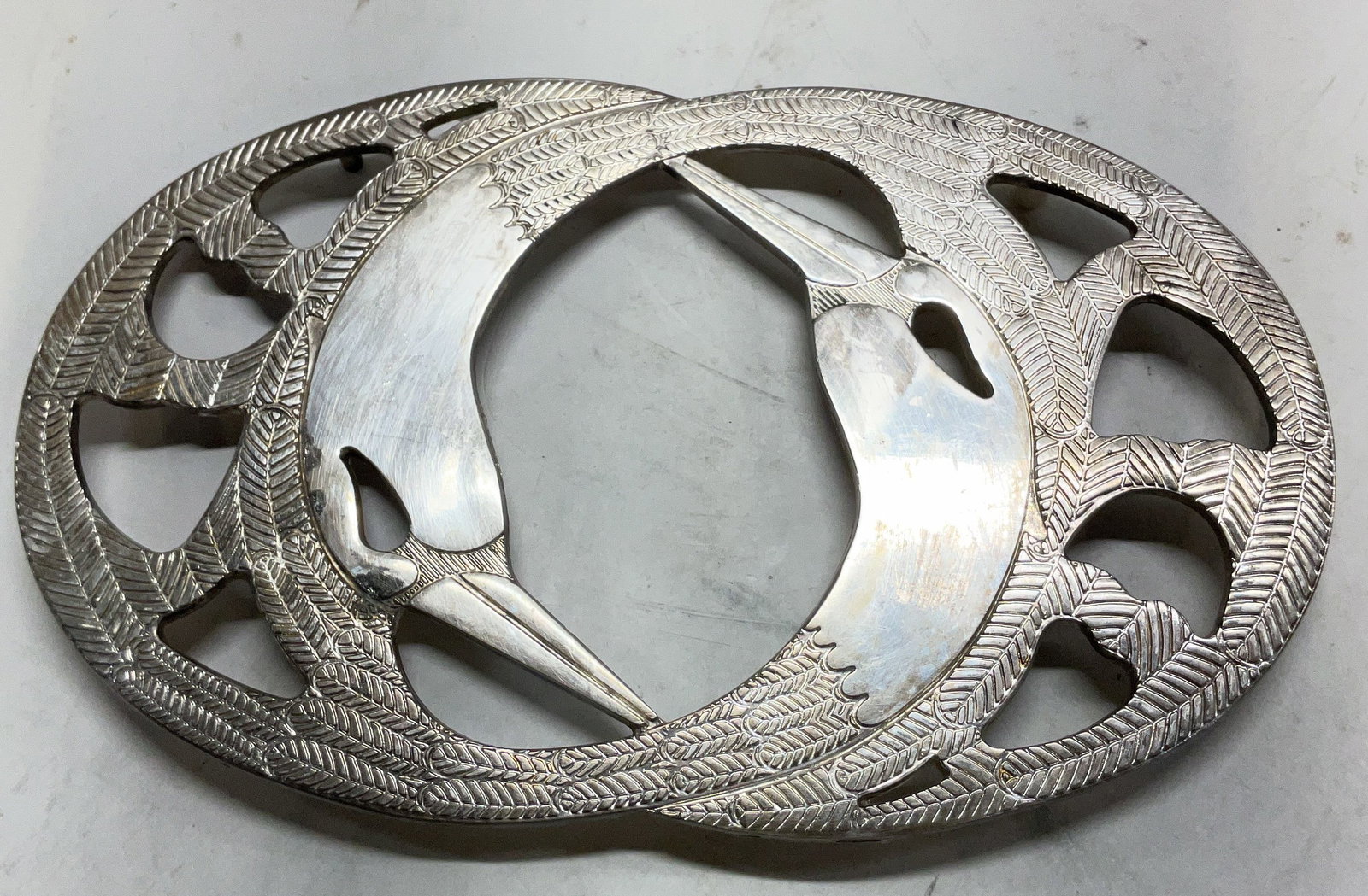 Vtg Silver Plated Art Deco Openwork Trivet Italy (1 of 9)