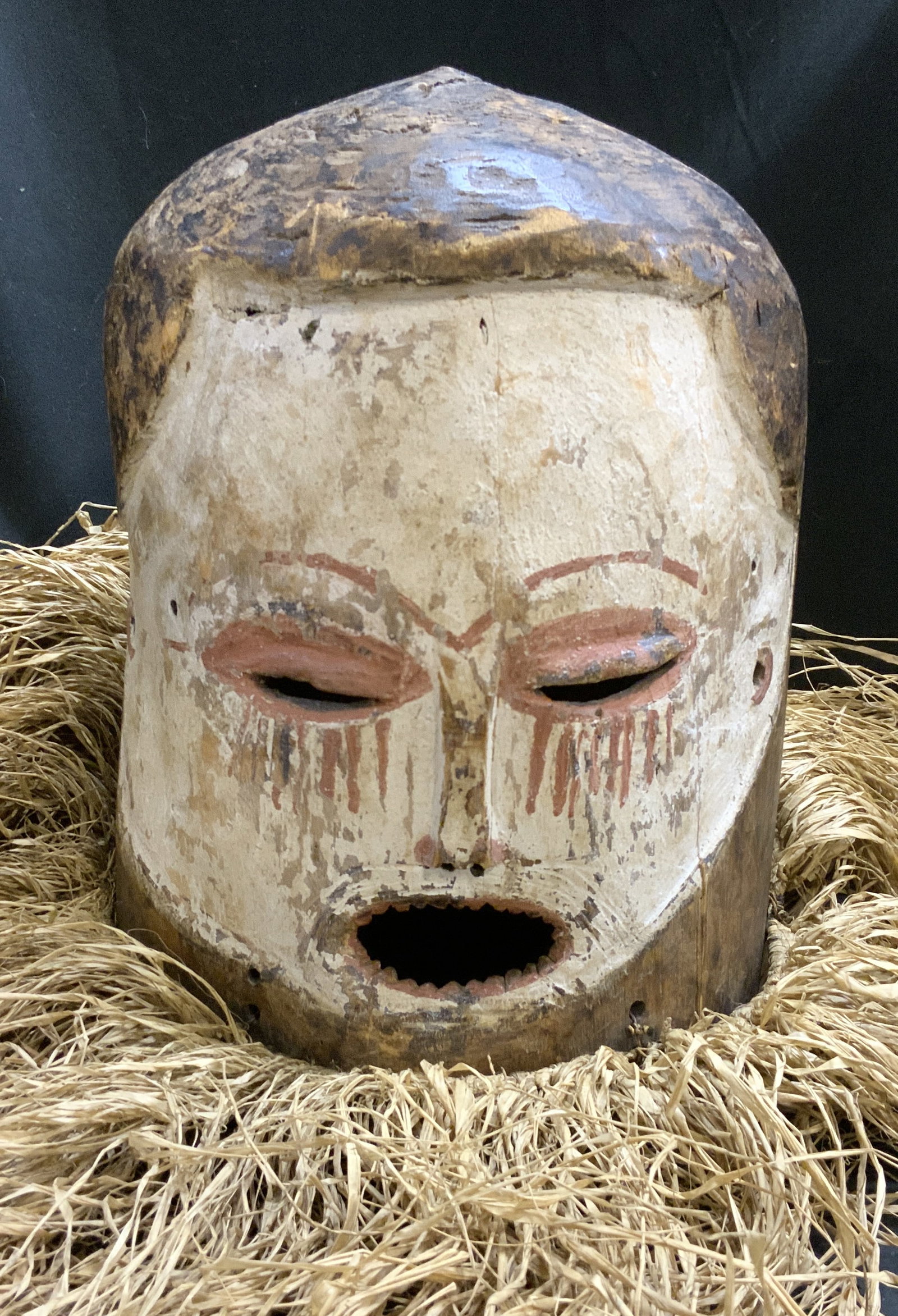 Traditional African Tribal Wooden Helmet Mask (1 of 6)