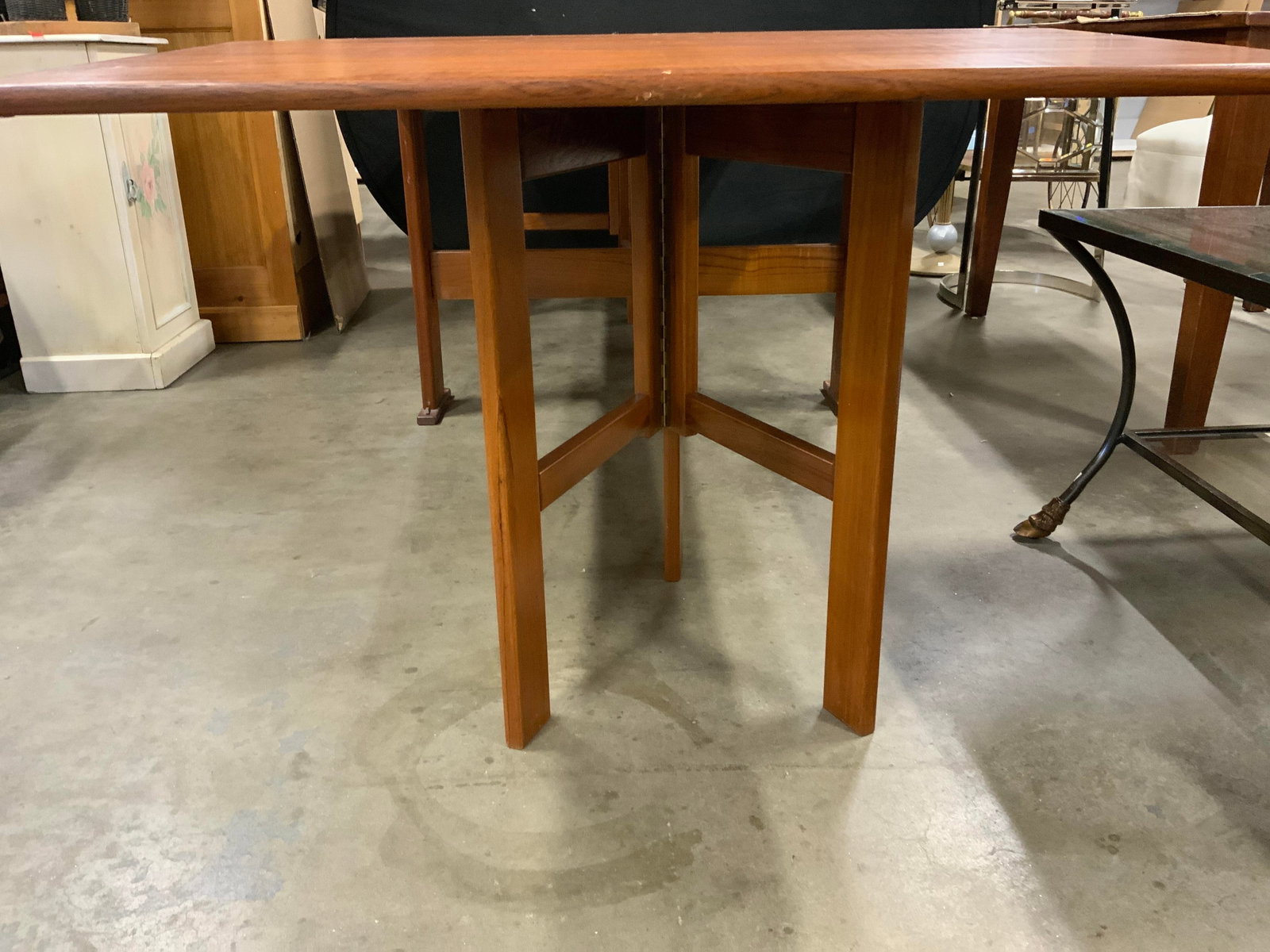 MCM Teak Drop Leaf Dining Table - 3