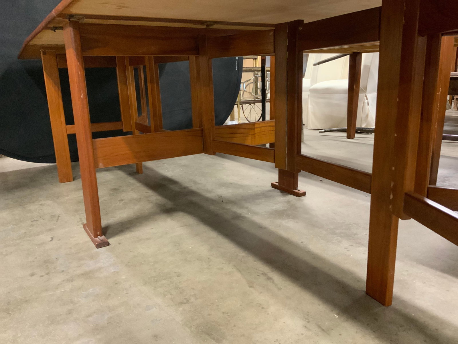 MCM Teak Drop Leaf Dining Table - 5