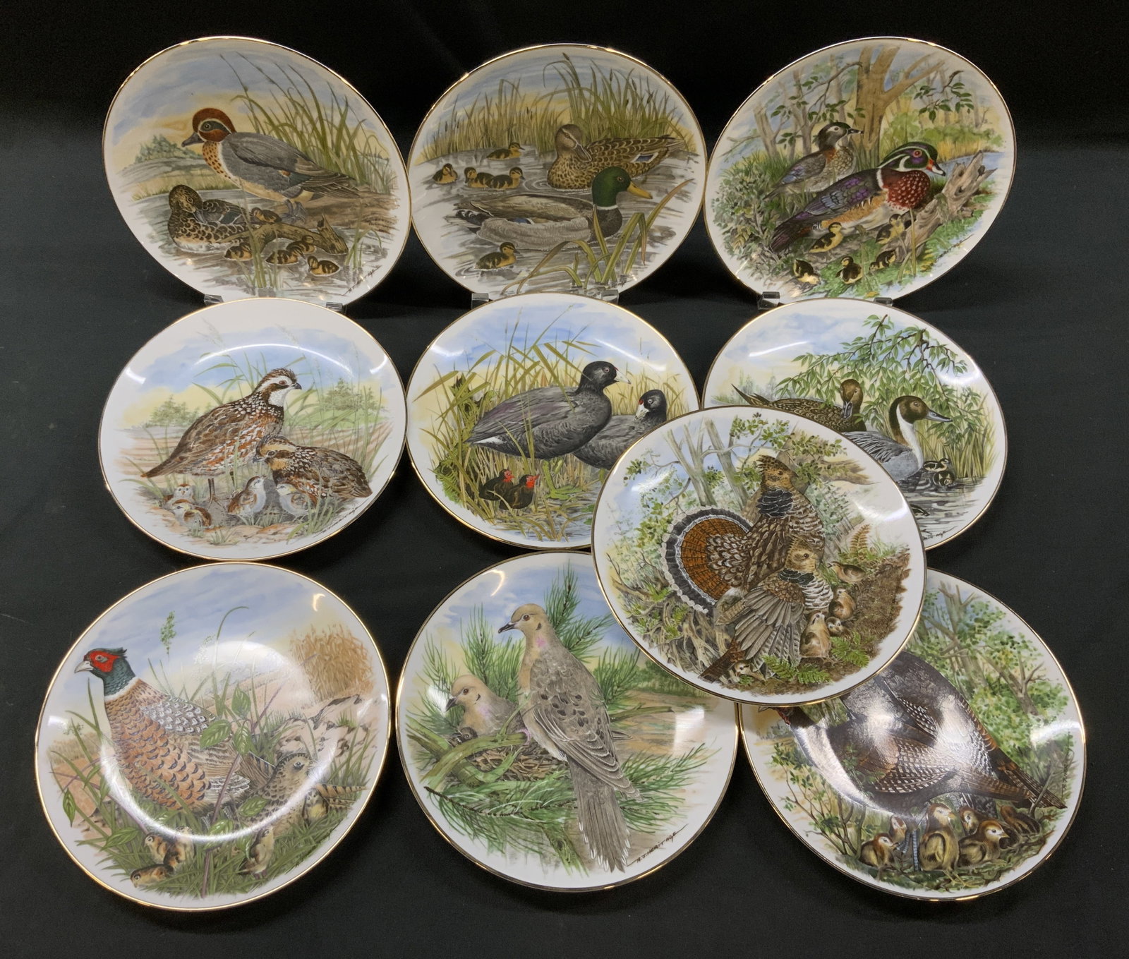 Vtg Lt10 A.J. Heritage Bird Porcelain Plates (1 of 14)