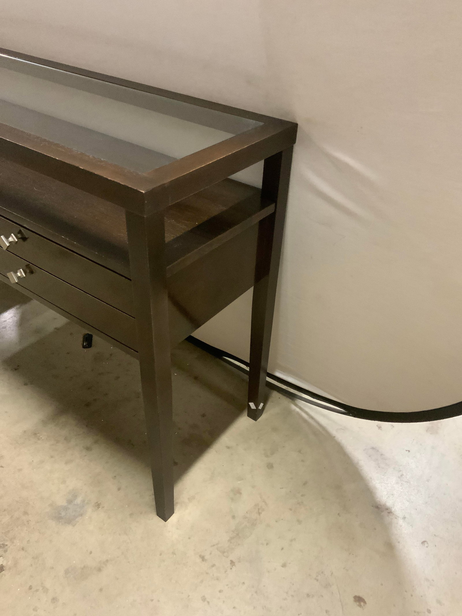 Dark Espresso Wood Console Table - 2