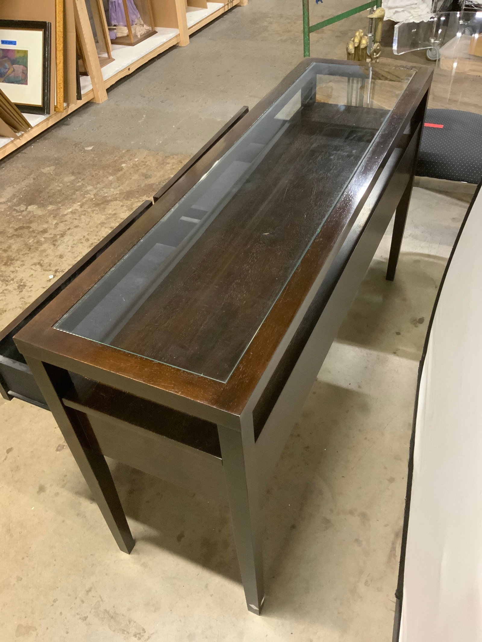 Dark Espresso Wood Console Table - 6