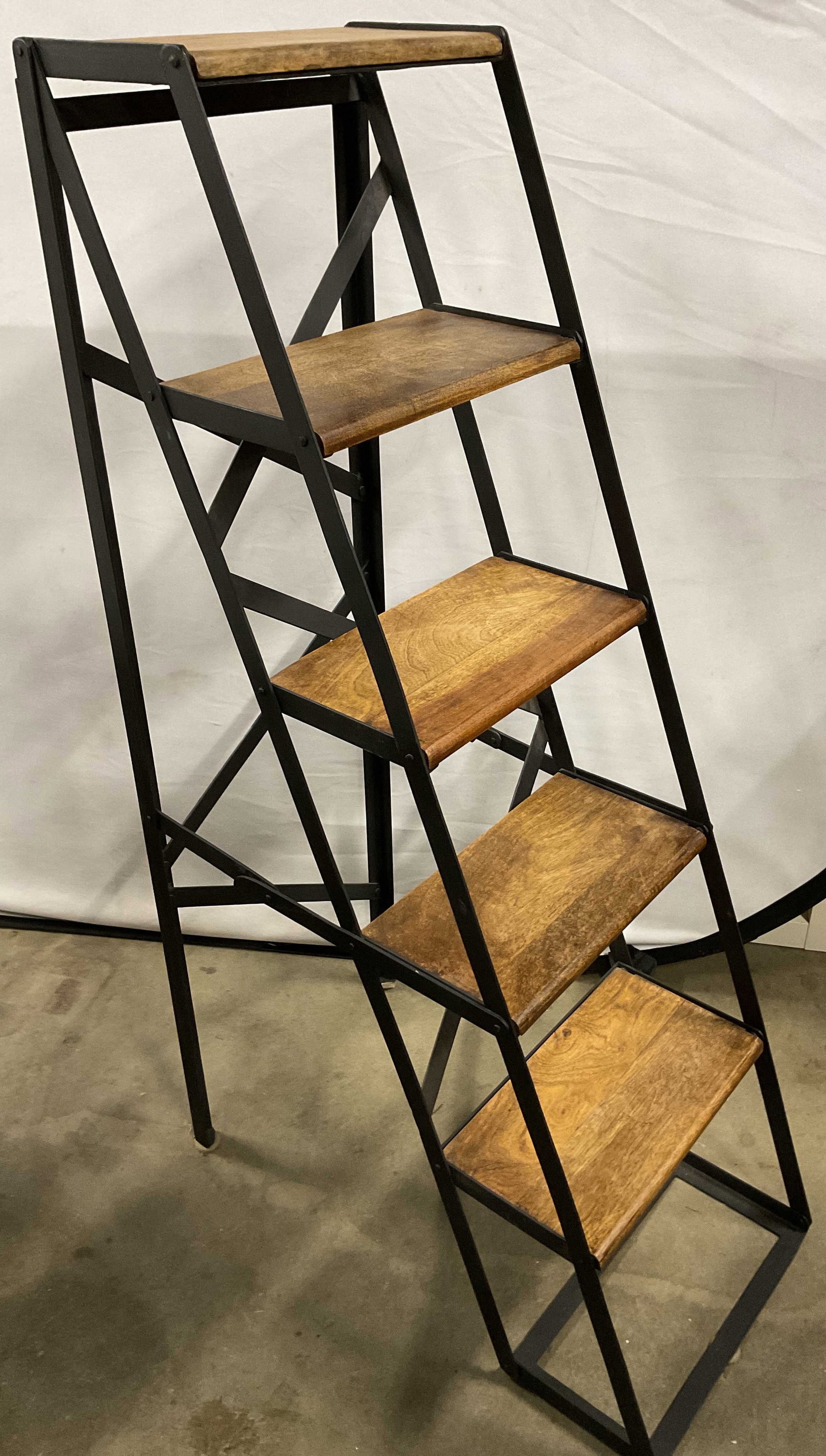 Vtg Industrial Style Decorative Ladder Shelf (1 of 9)