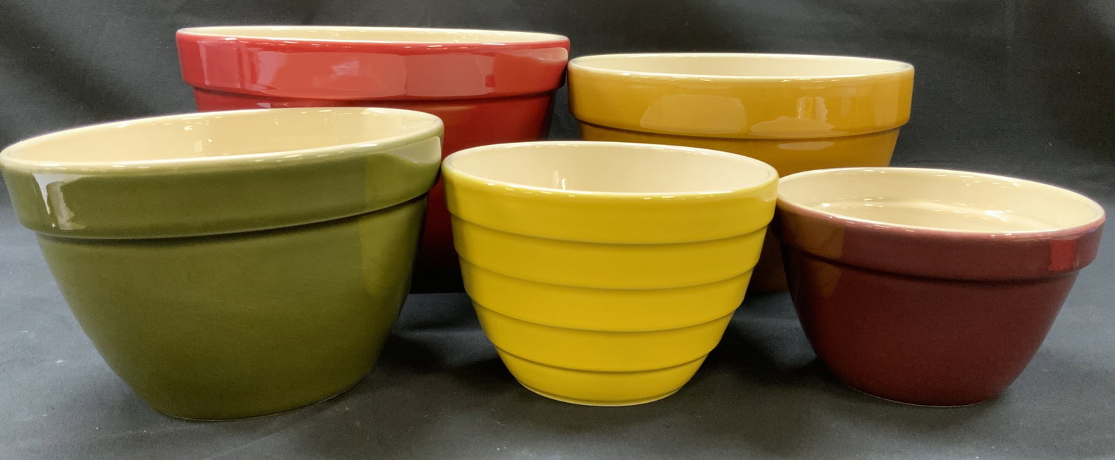 Vtg Crate & Barrel Addison Nesting Bowls Set 5 (1 of 9)