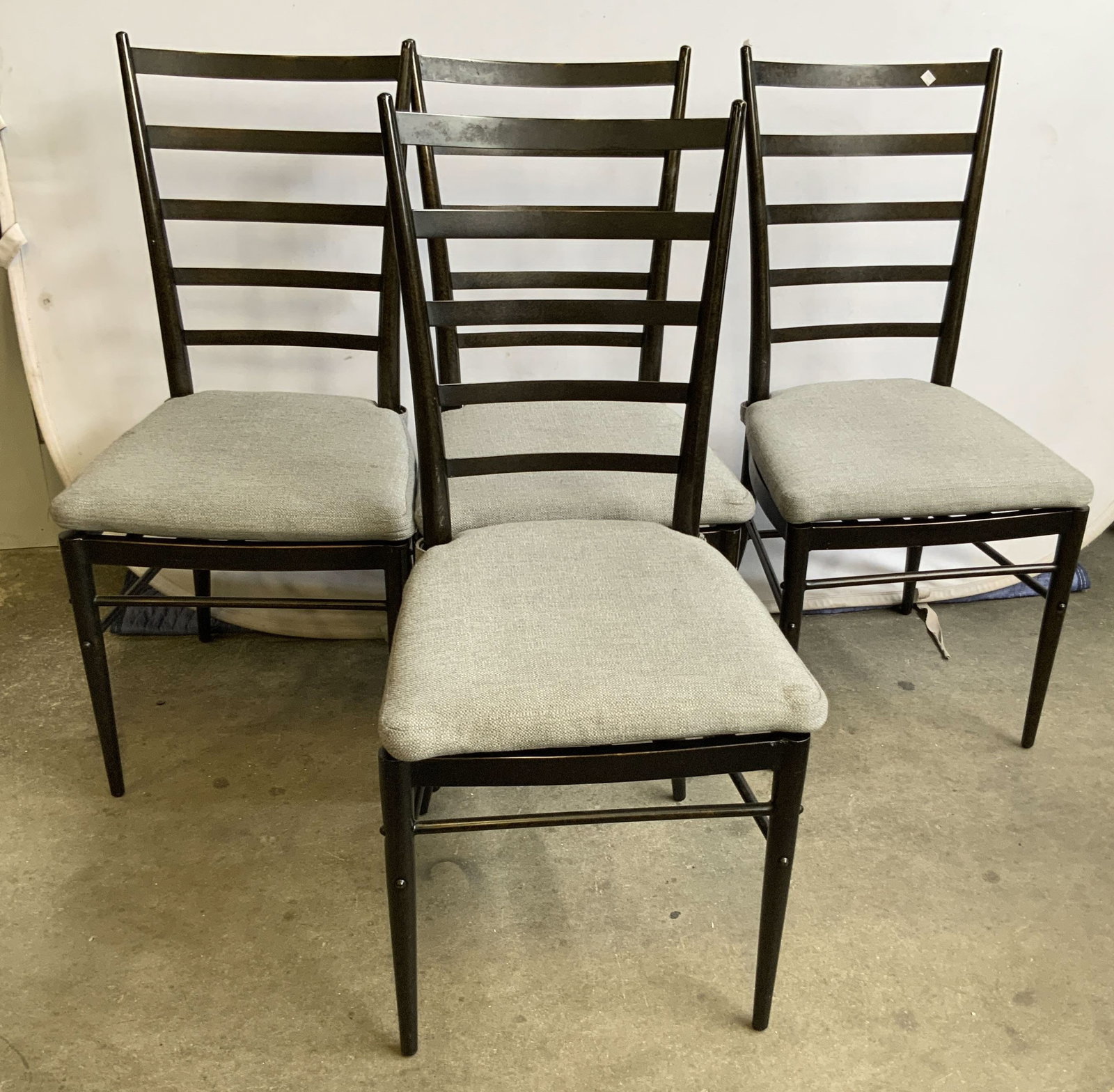 Crate and Barrel 4 Iron Ladder Back Dining Chairs (1 of 10)