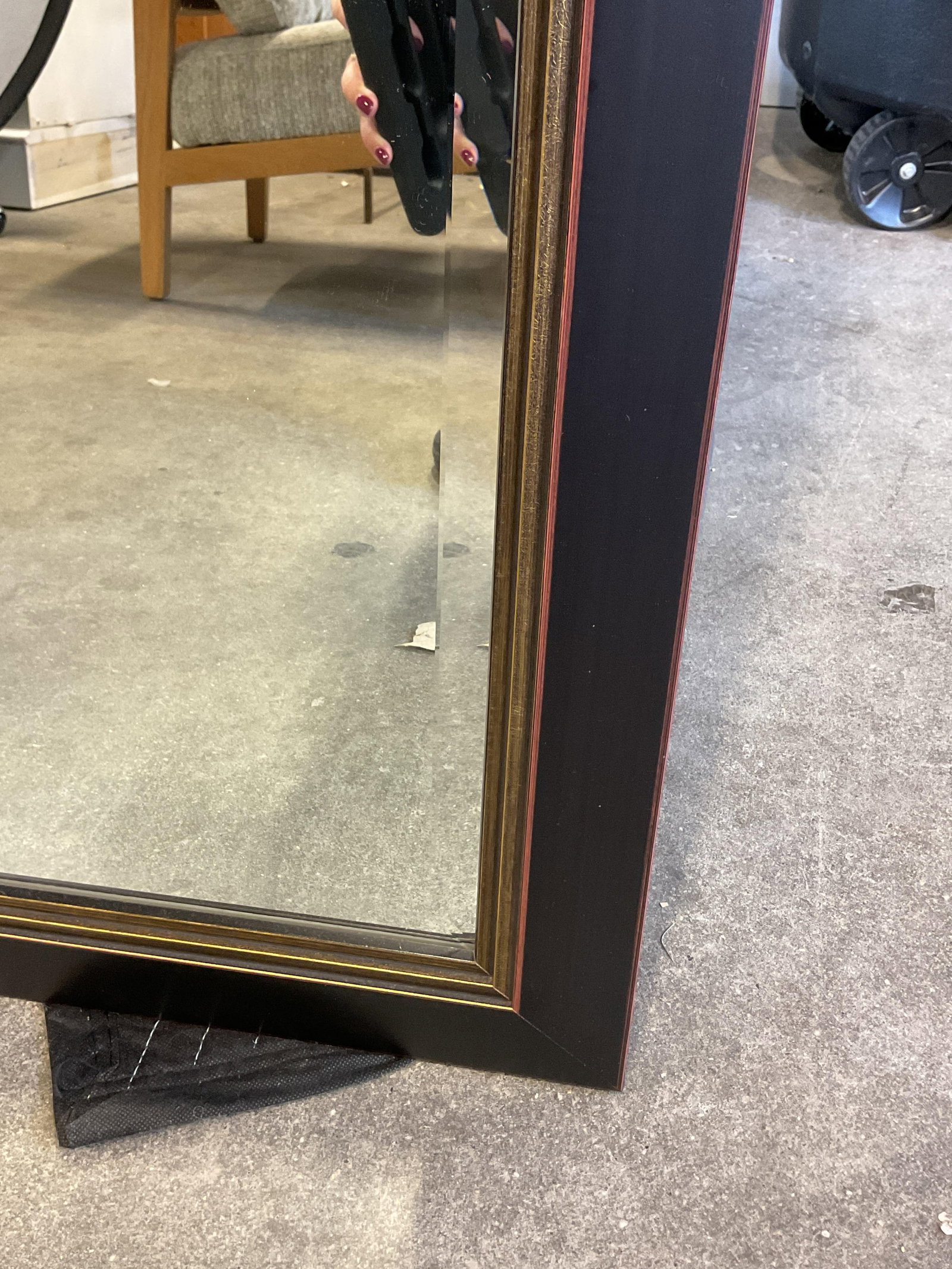 Large Rectangular Wooden Floor Length Mirror 55in - 10