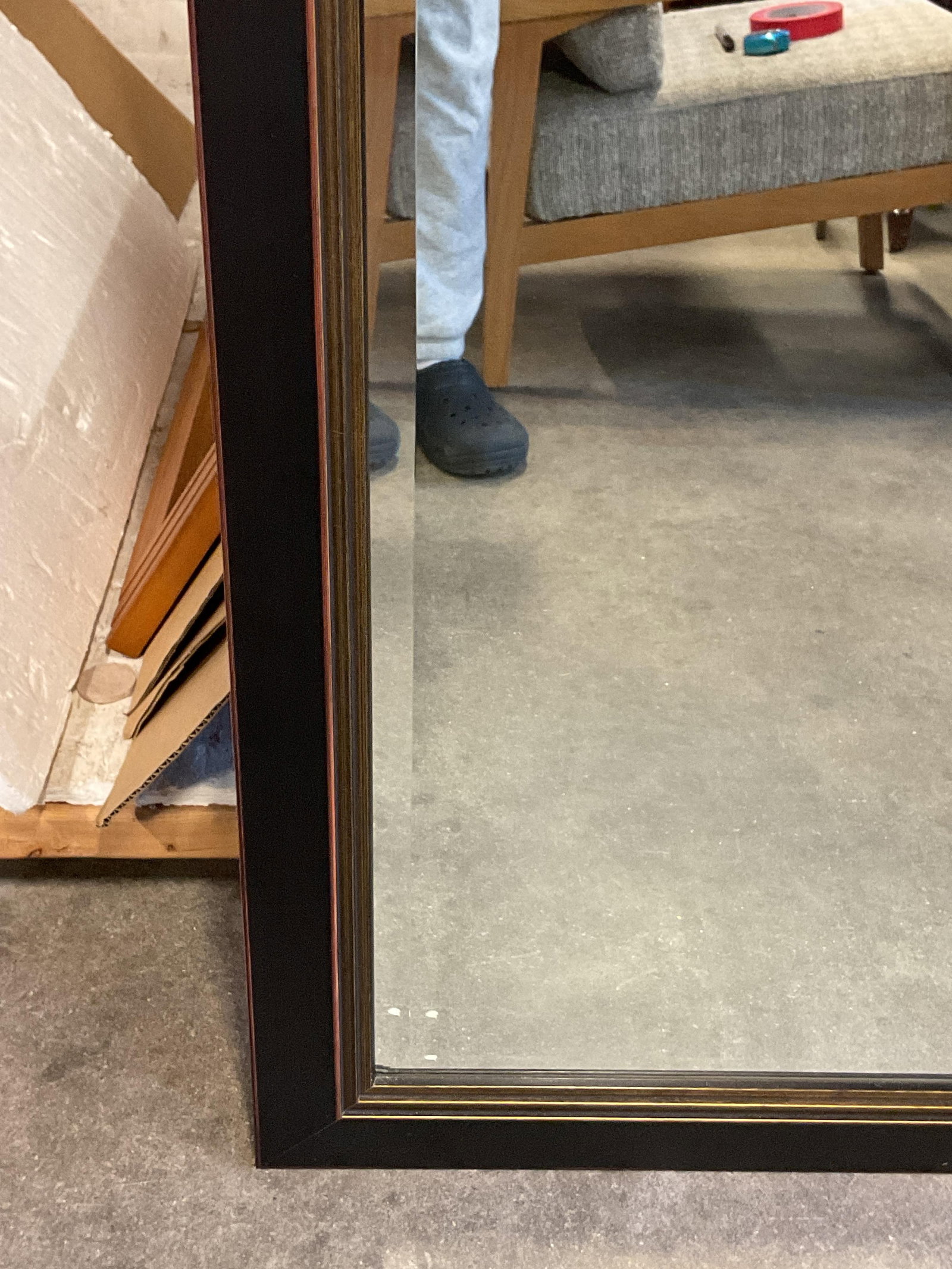 Large Rectangular Wooden Floor Length Mirror 55in - 3