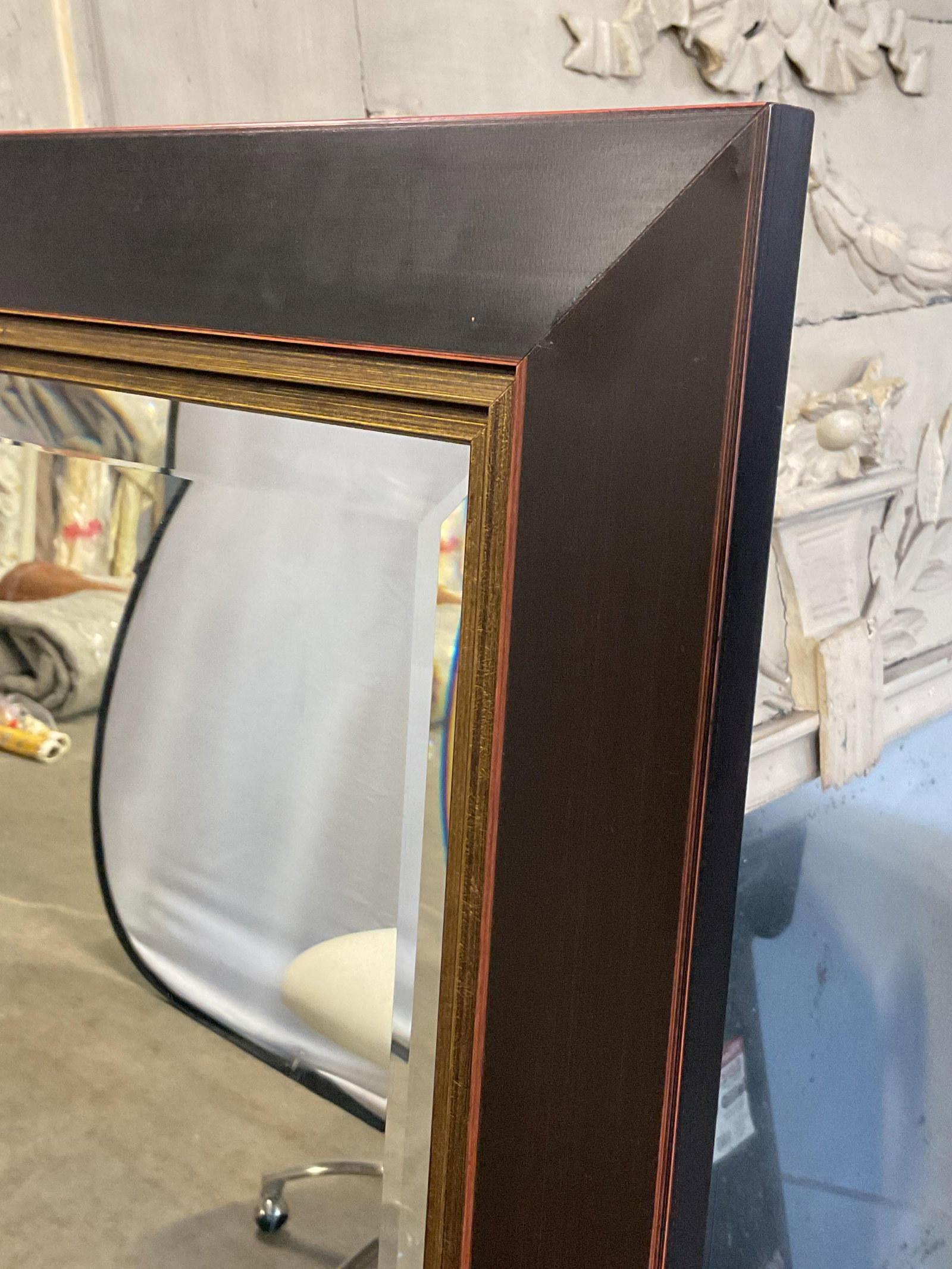 Large Rectangular Wooden Floor Length Mirror 55in - 5