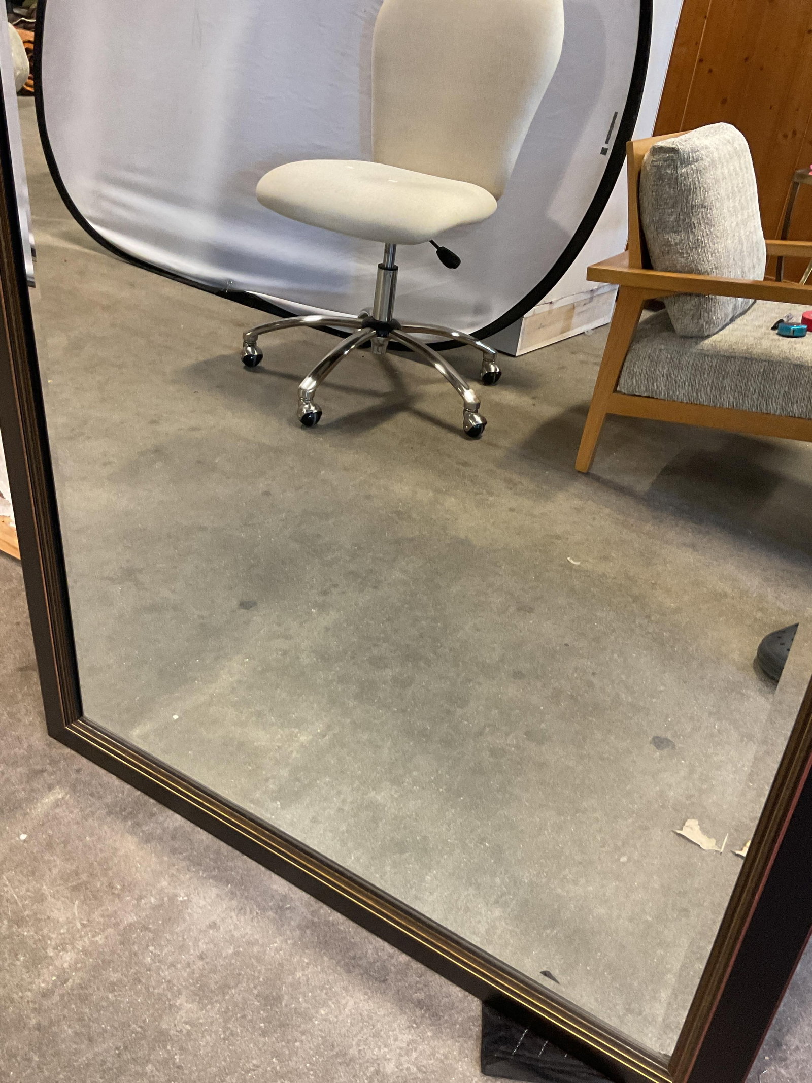 Large Rectangular Wooden Floor Length Mirror 55in - 9