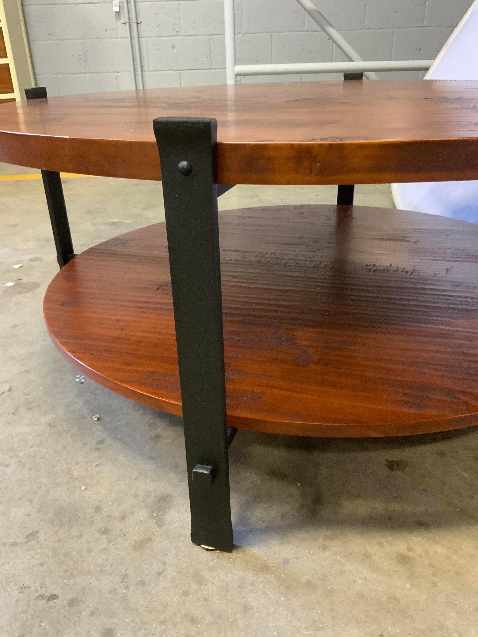 Distressed Solid Wood Two-Tiered Cocktail Table - 5