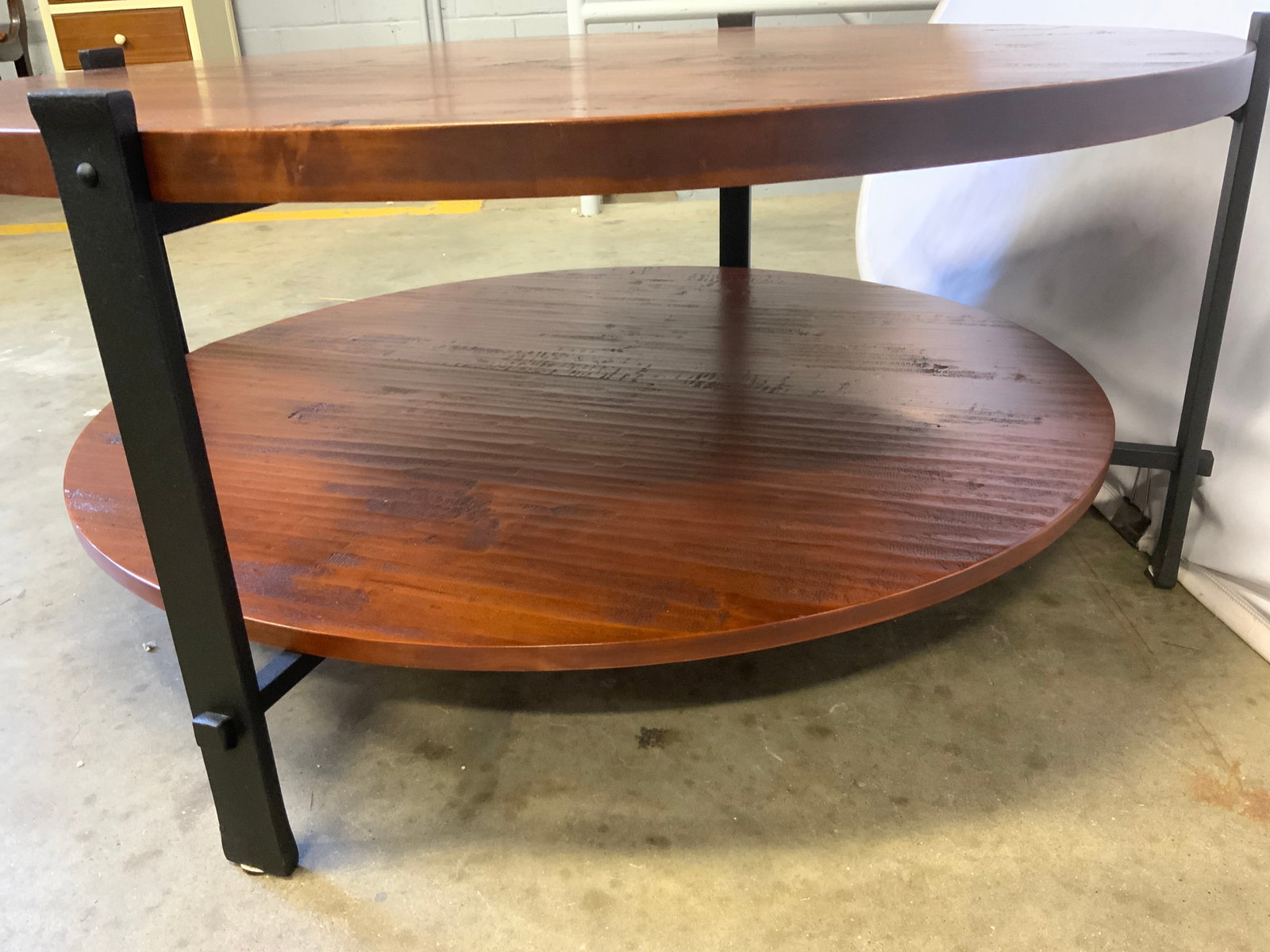 Distressed Solid Wood Two-Tiered Cocktail Table - 6